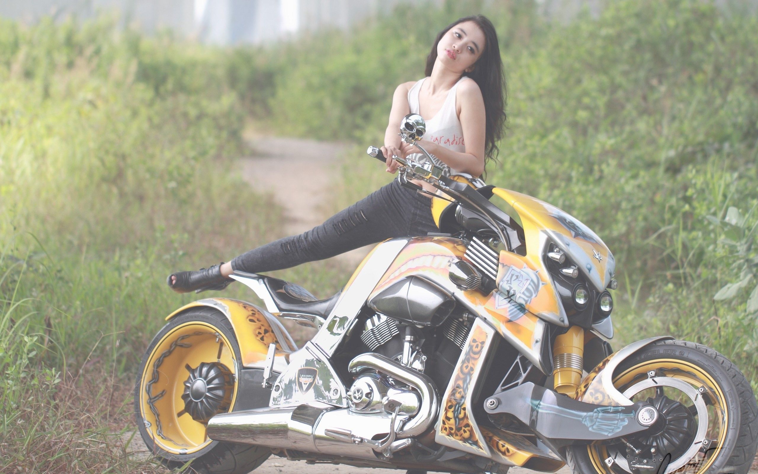 HD Wallpaper Motorcycles and Girls