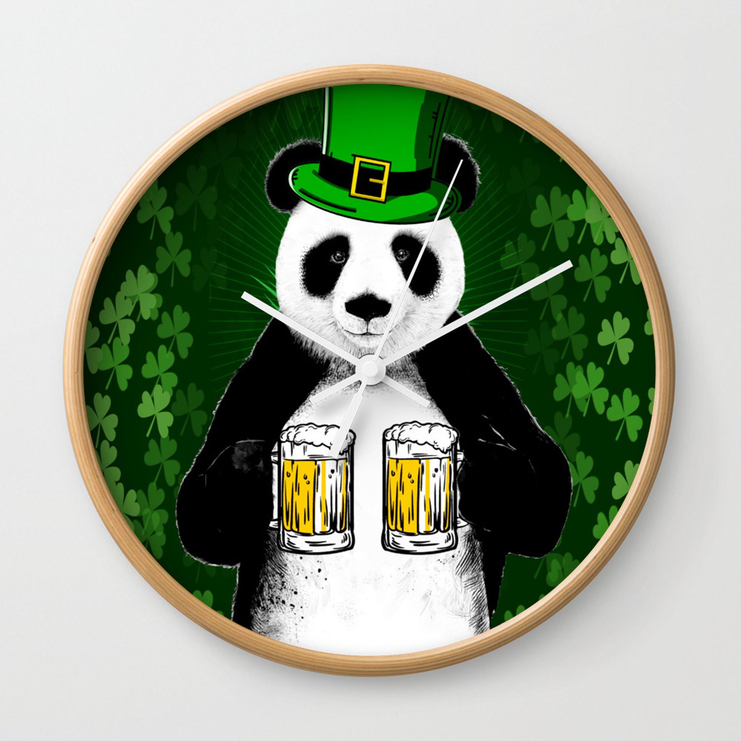 Funny Saint Patrick's Day T Shirt Shamrock Irish Panda Tee. Panda