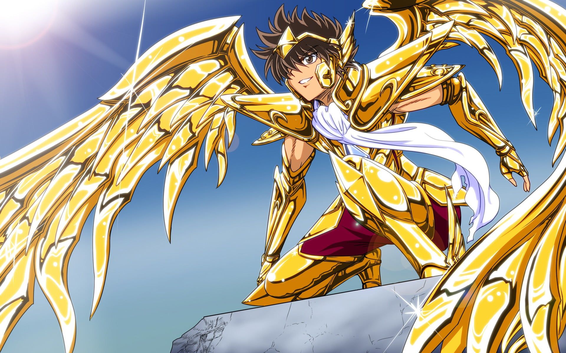 Black haired male anime character illustration, manga, Saint Seiya