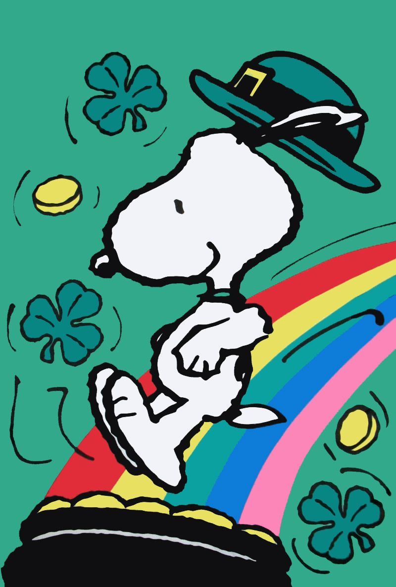 Free download SNOOPY ST PATRICKS DAY Flag Snoopn4pnutscom