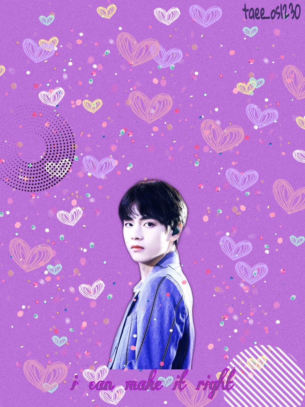 I can make it right! 방탄소년단_뷔 fanart fanedit bts picsart