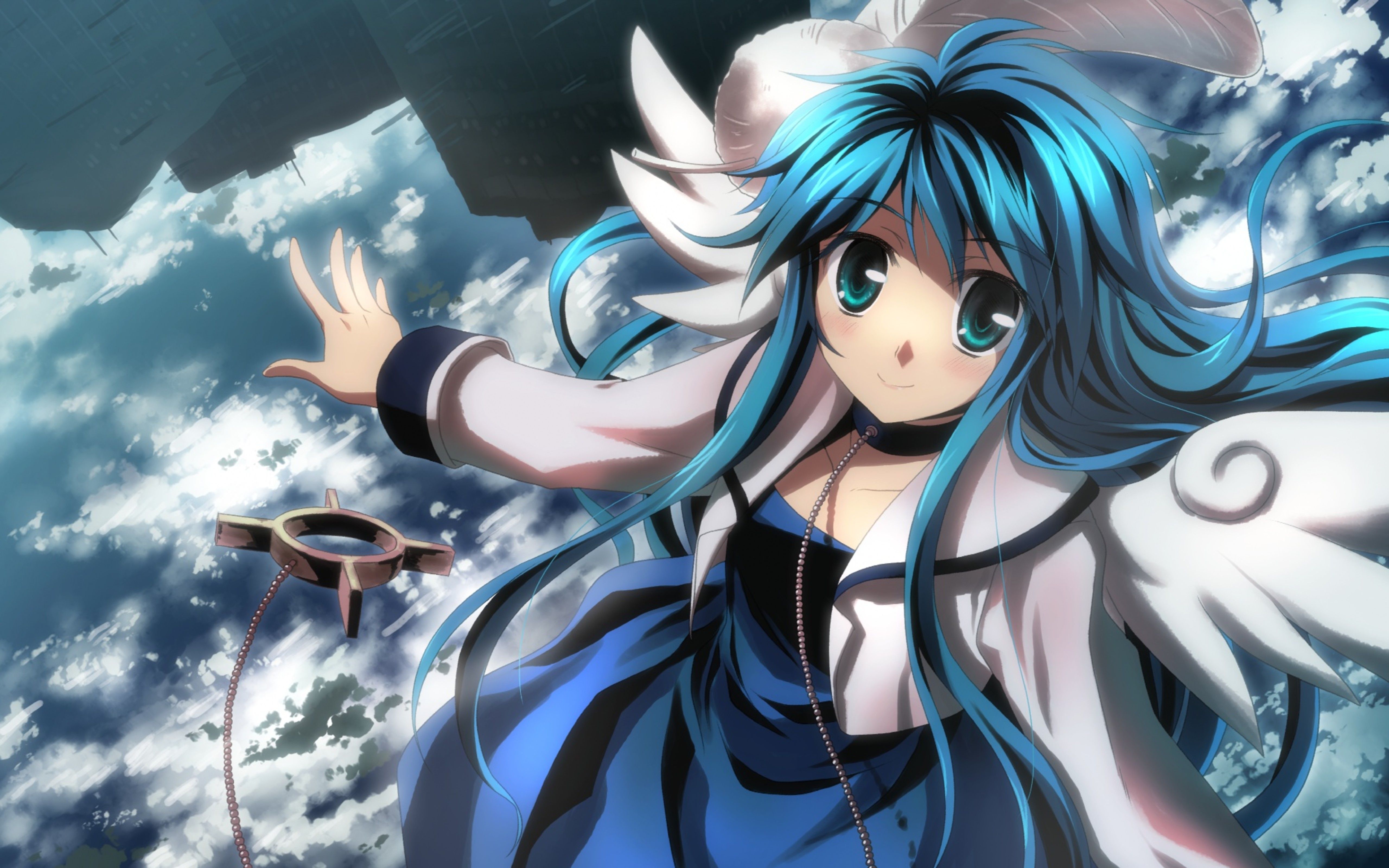 Blue Hair Anime Girl Wallpapers Wallpaper Cave