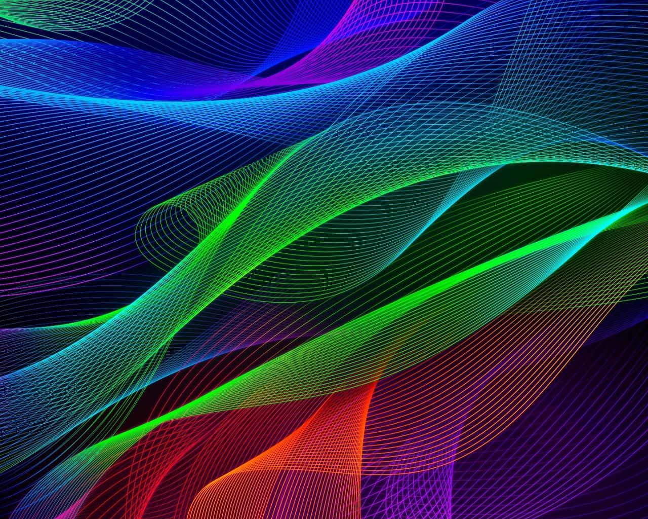 Download 1280x1024 wallpaper colorful lines, abstract, razer phone