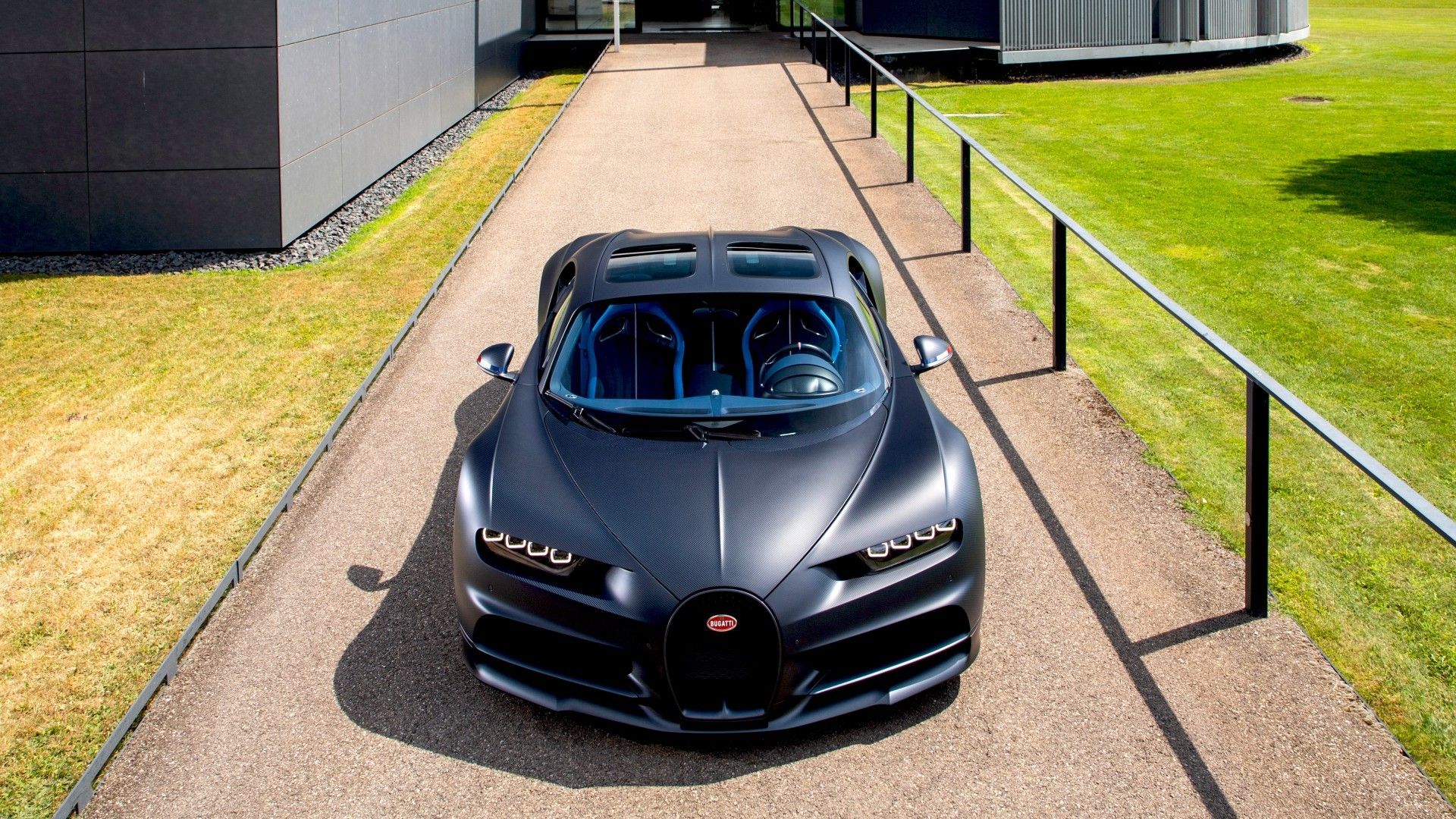 Download 1920x1080 Bugatti Chiron Sport, Black, Supercars, Front