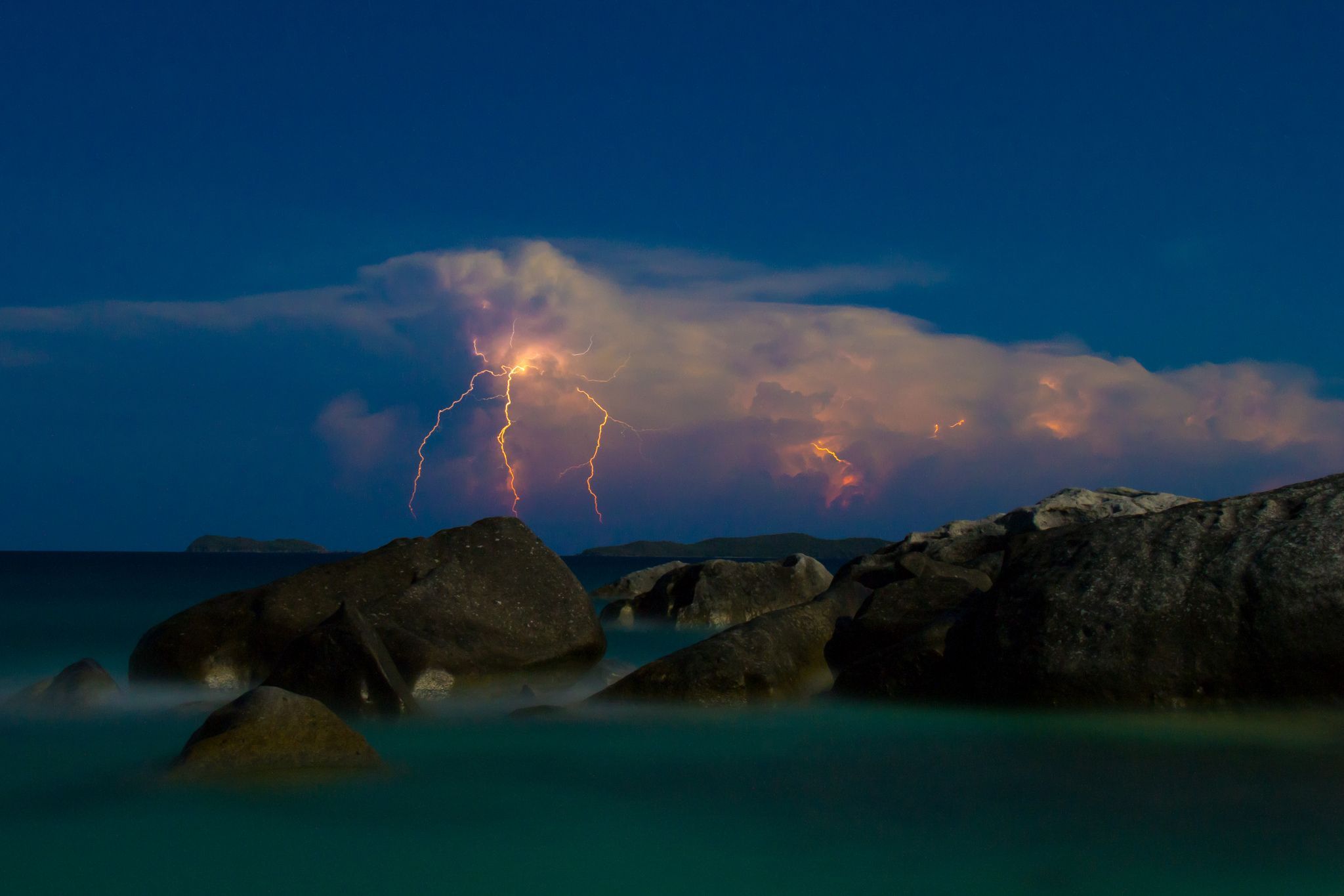 October thunderstorm in the BVIs;