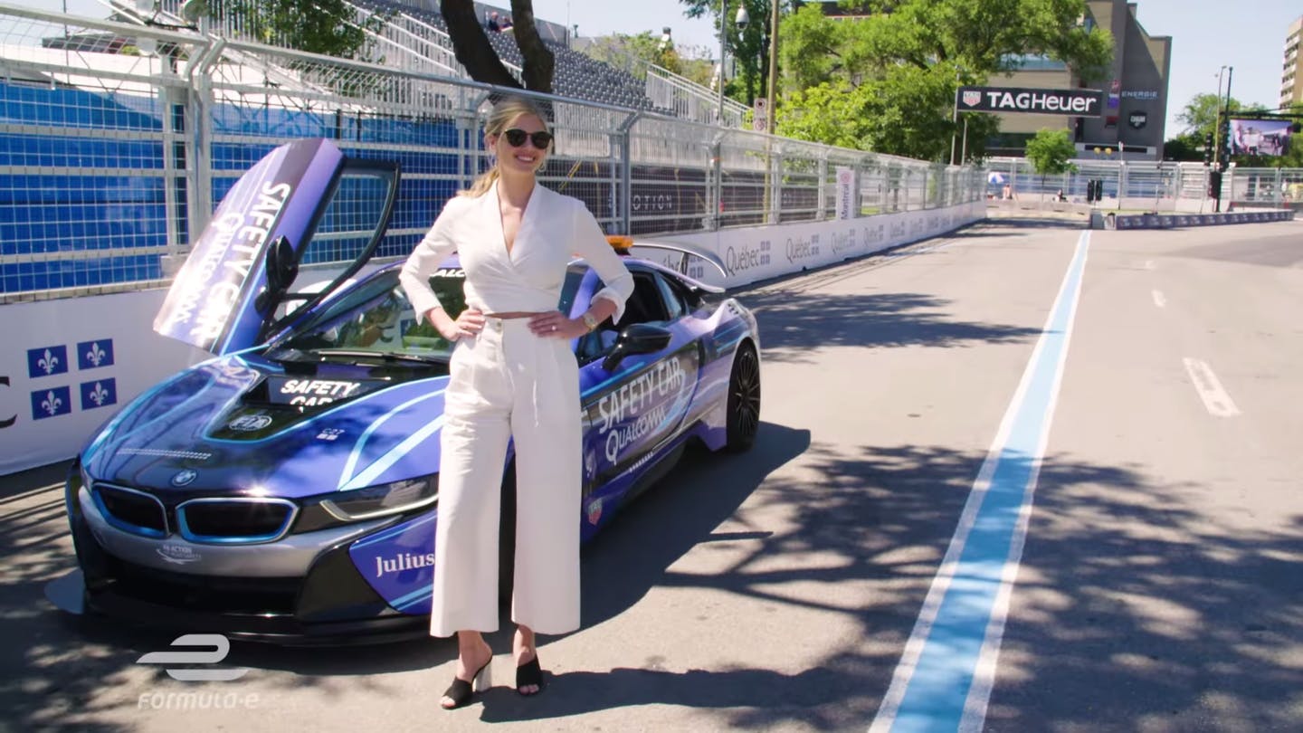 Watch Kate Upton Ride Along a Lap of Montreal's Formula E Track