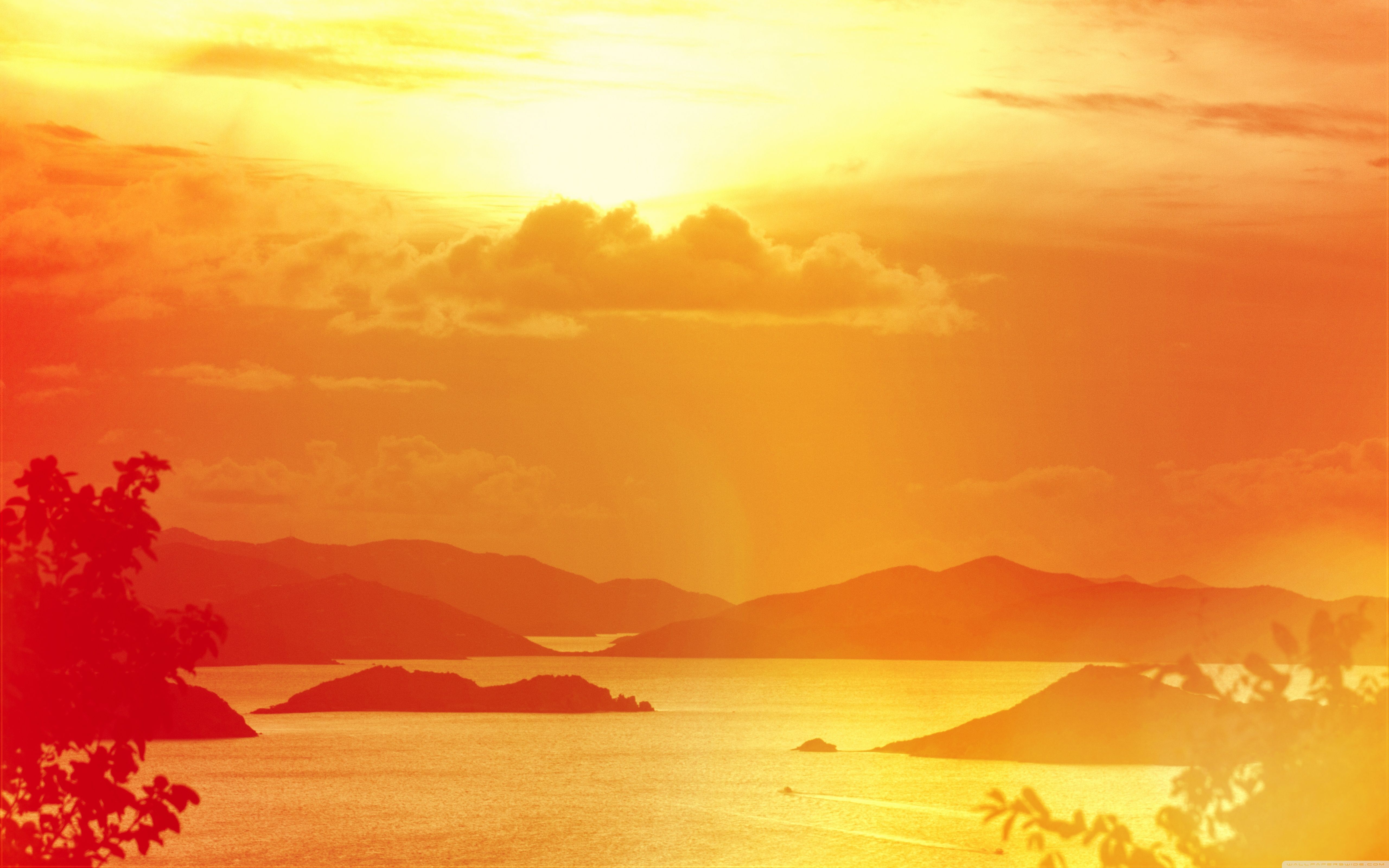 British Virgin Islands Sunset Ultra HD Desktop Background
