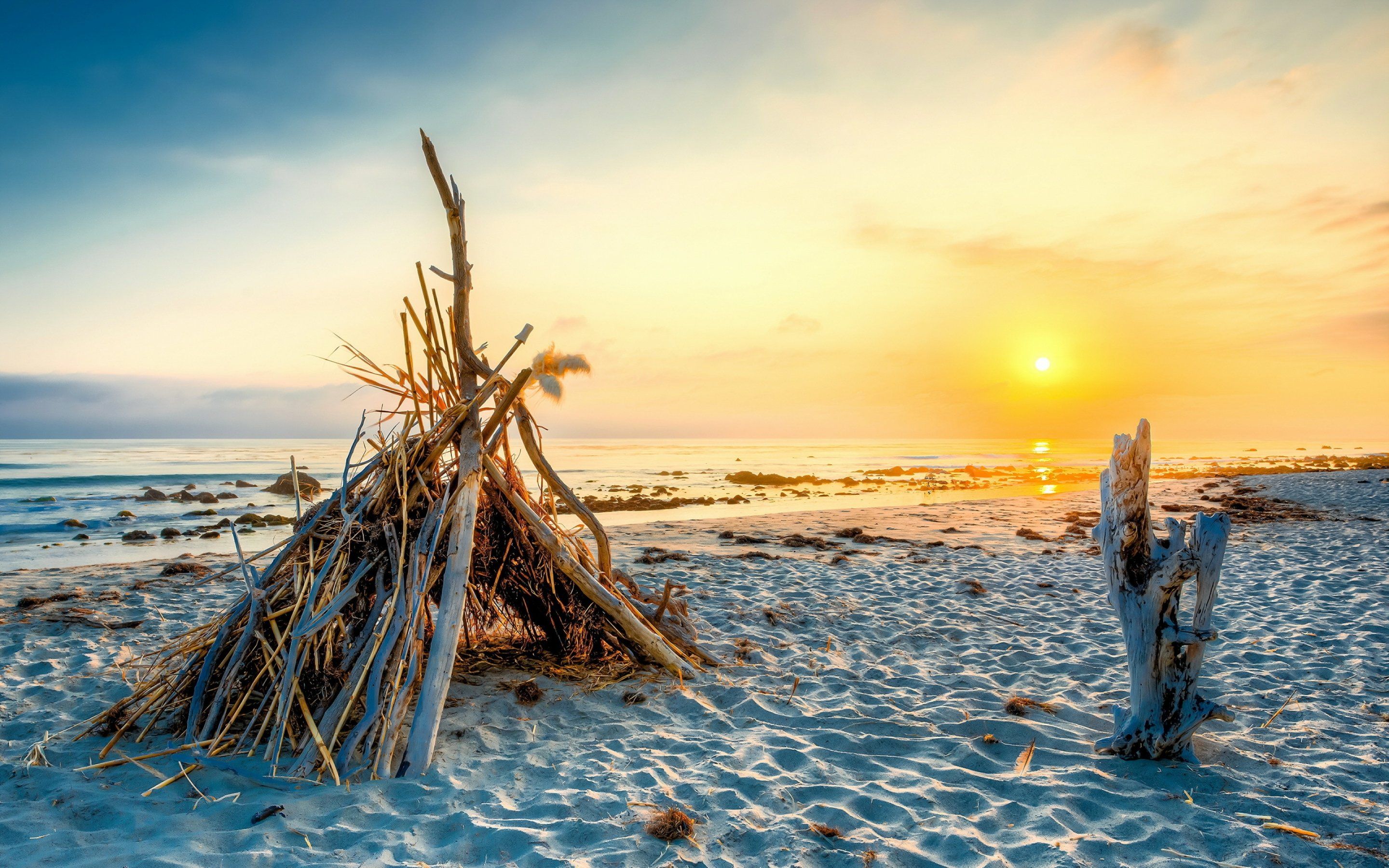 sunset, Sunrise, Beach, Ocean, Sea Wallpaper HD / Desktop