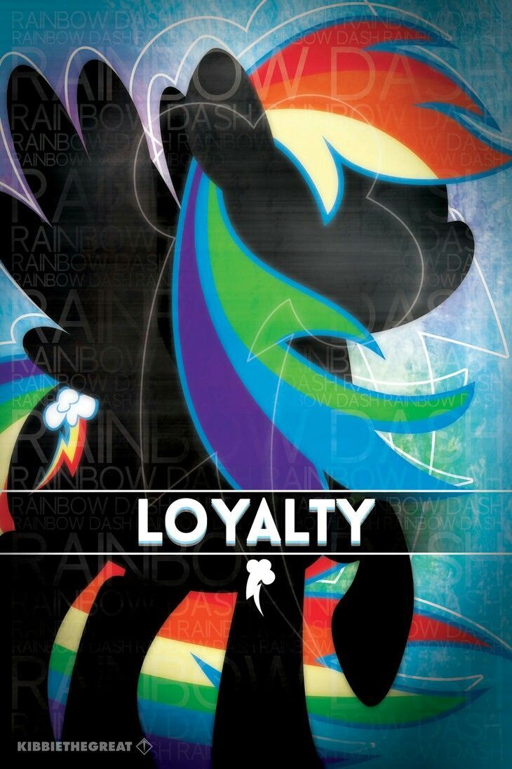 Loyalty background. Pony, My little pony wallpaper, Rainbow dash