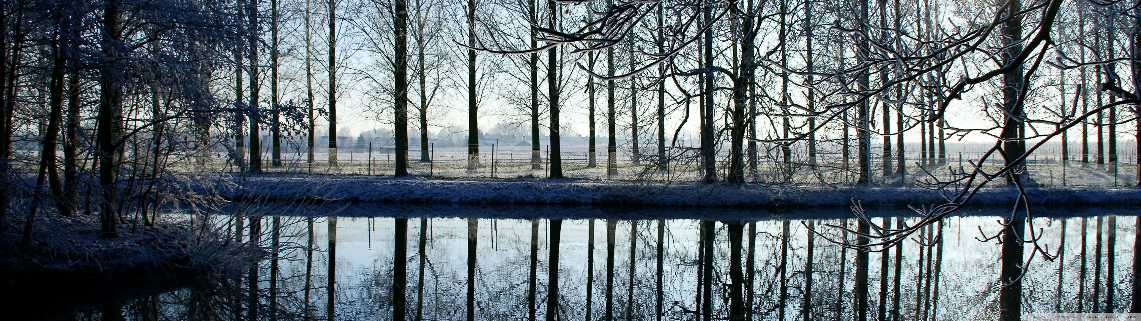 Reflection In Kromme Rijn River Ultra HD Desktop Background