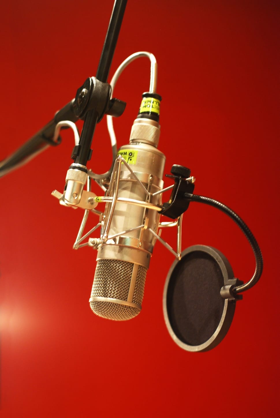silver condenser microphone free image