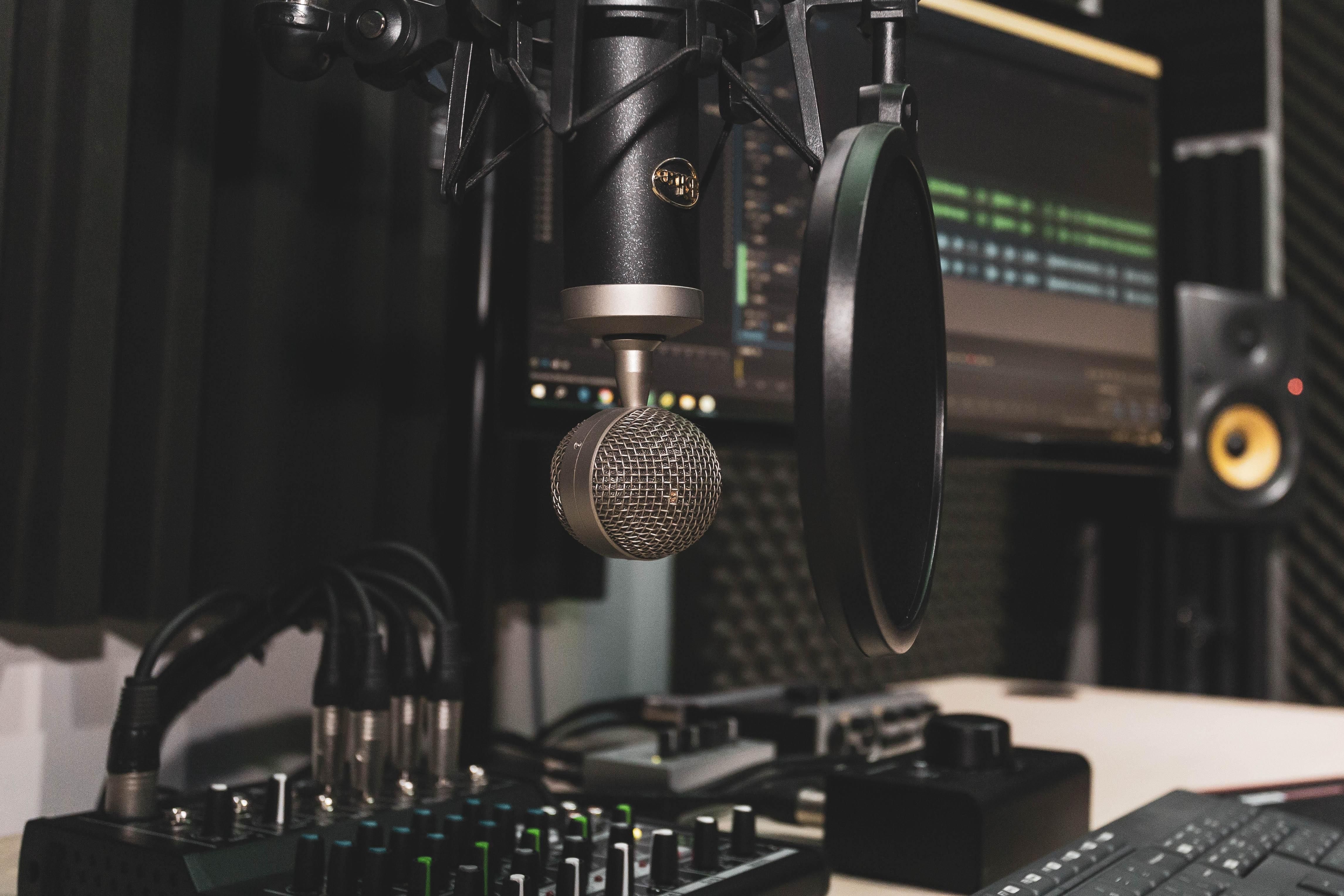 Microphone, Recording Studio, Mixer, Remote Control, Rec