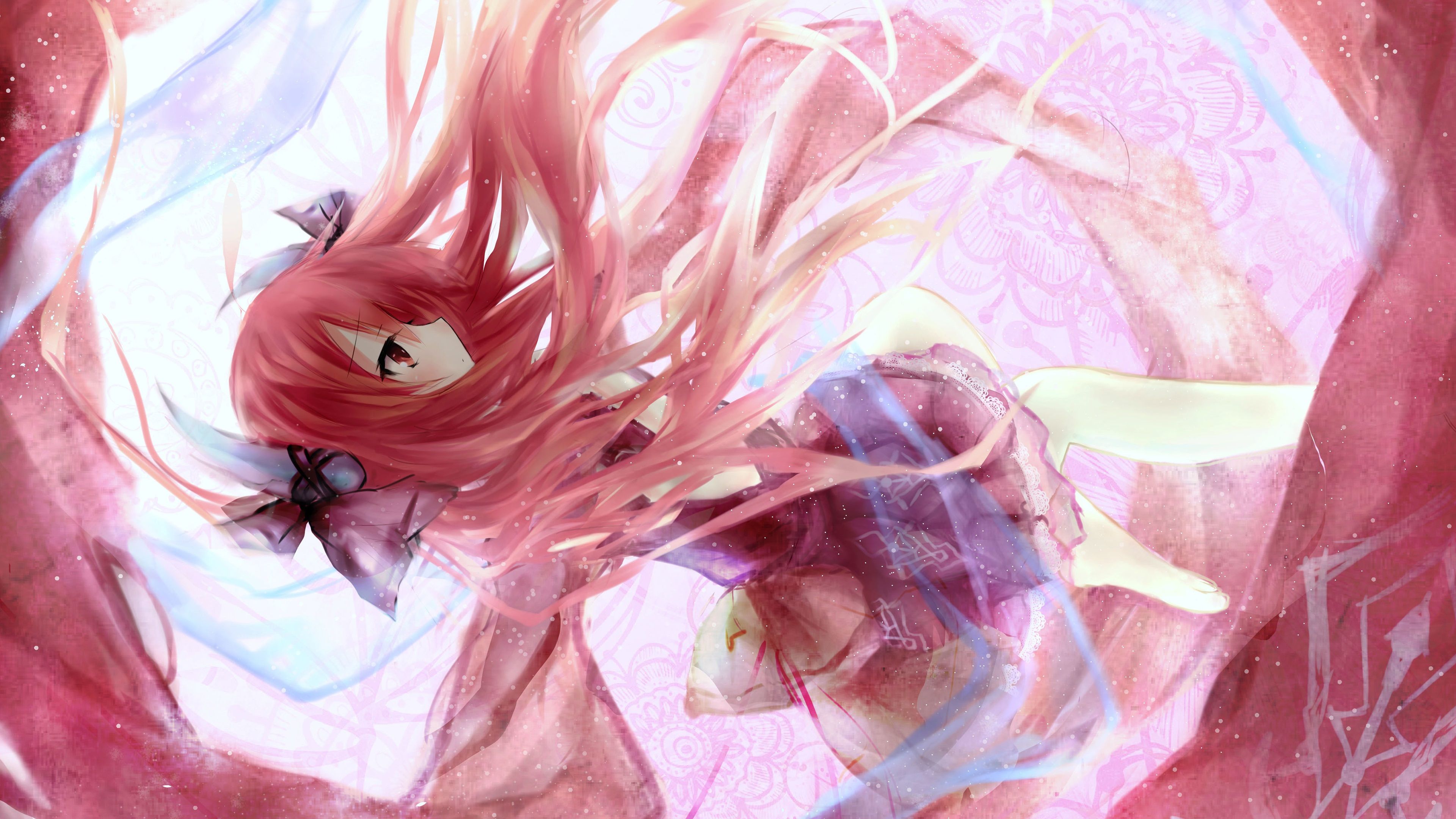 Wallpaper Pink hair anime girl dancing 3840x2160 UHD 4K Picture, Image