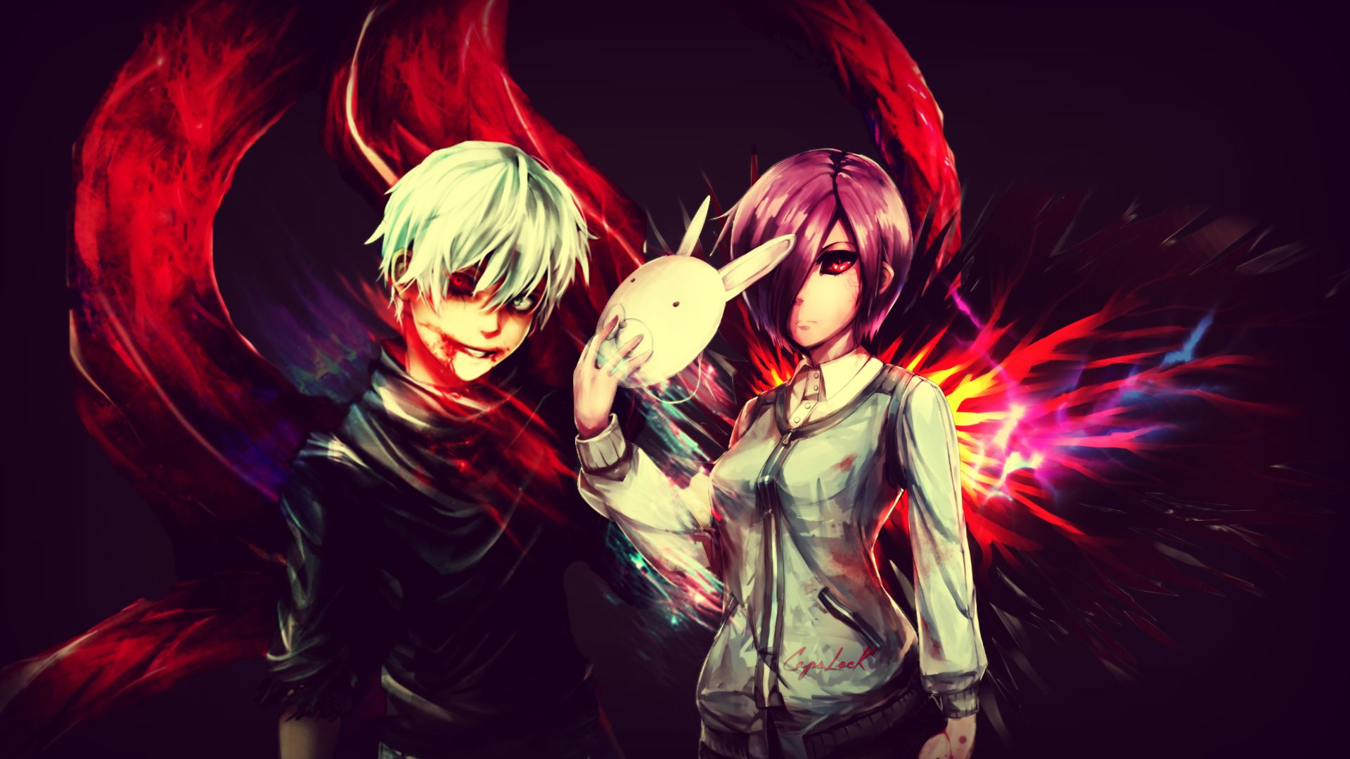 Download wallpaper from anime Tokyo Ghoul with tags: Linux, Ken