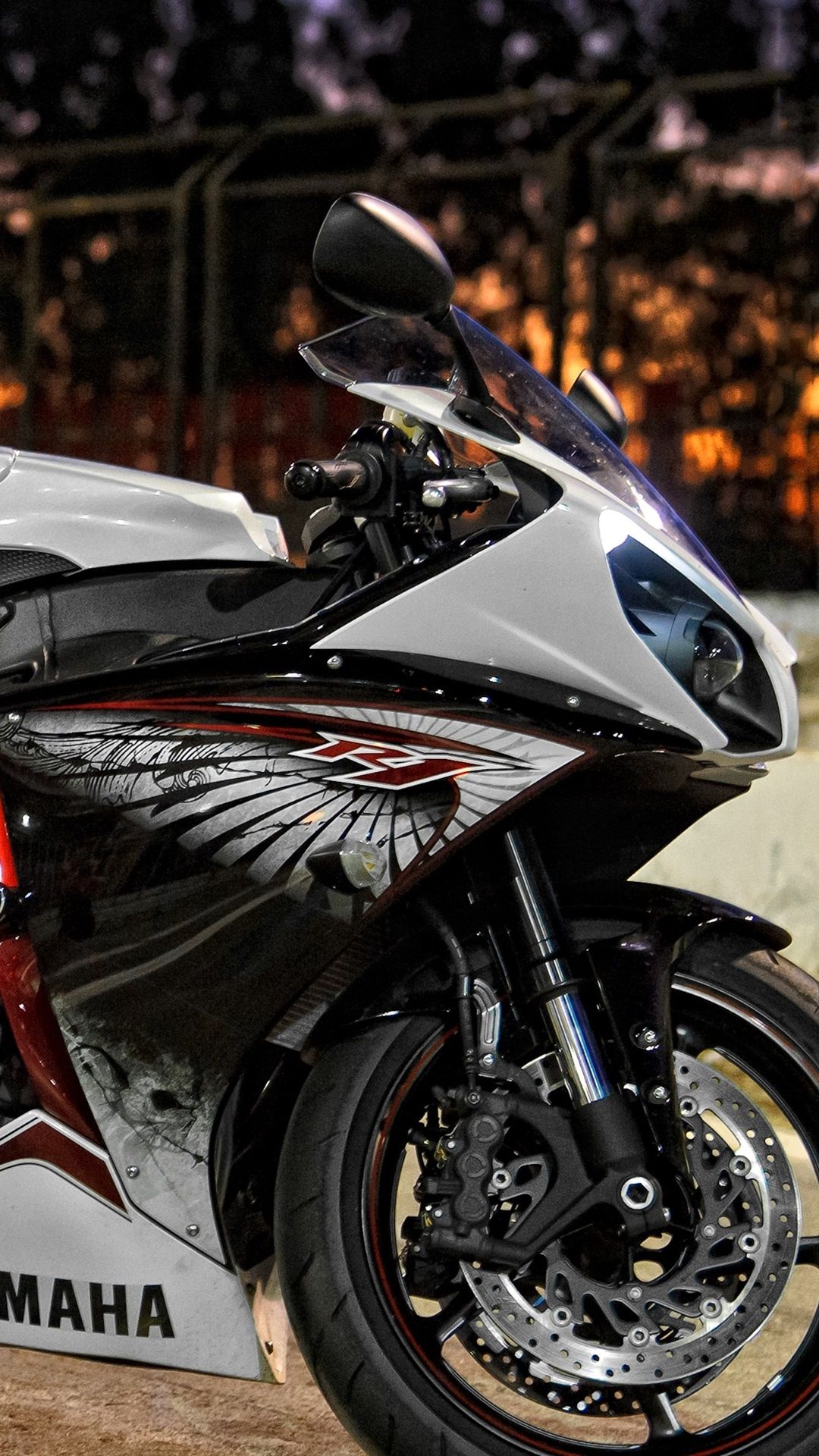 Yamaha Motorcycle At Night City Street 1080x1920 IPhone 8 7 6 6S