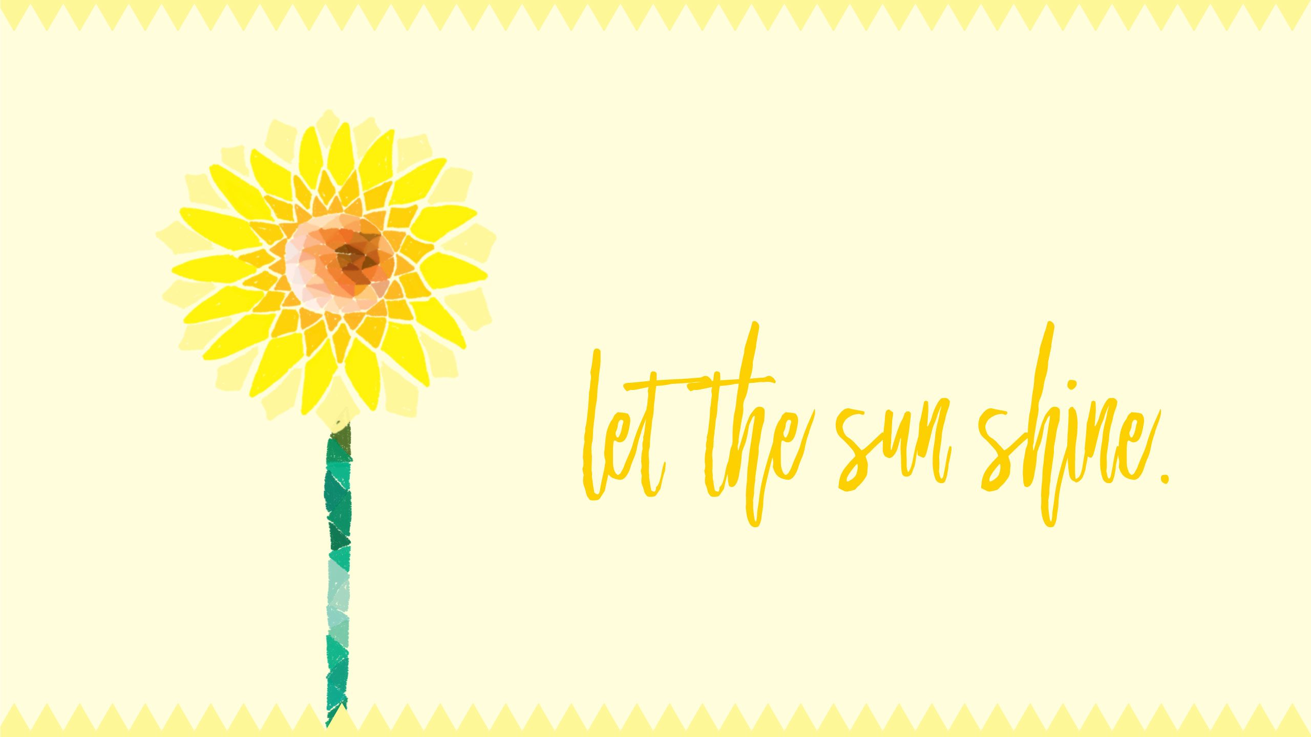 Download This Bright And Cheery Geometric Sunflower With