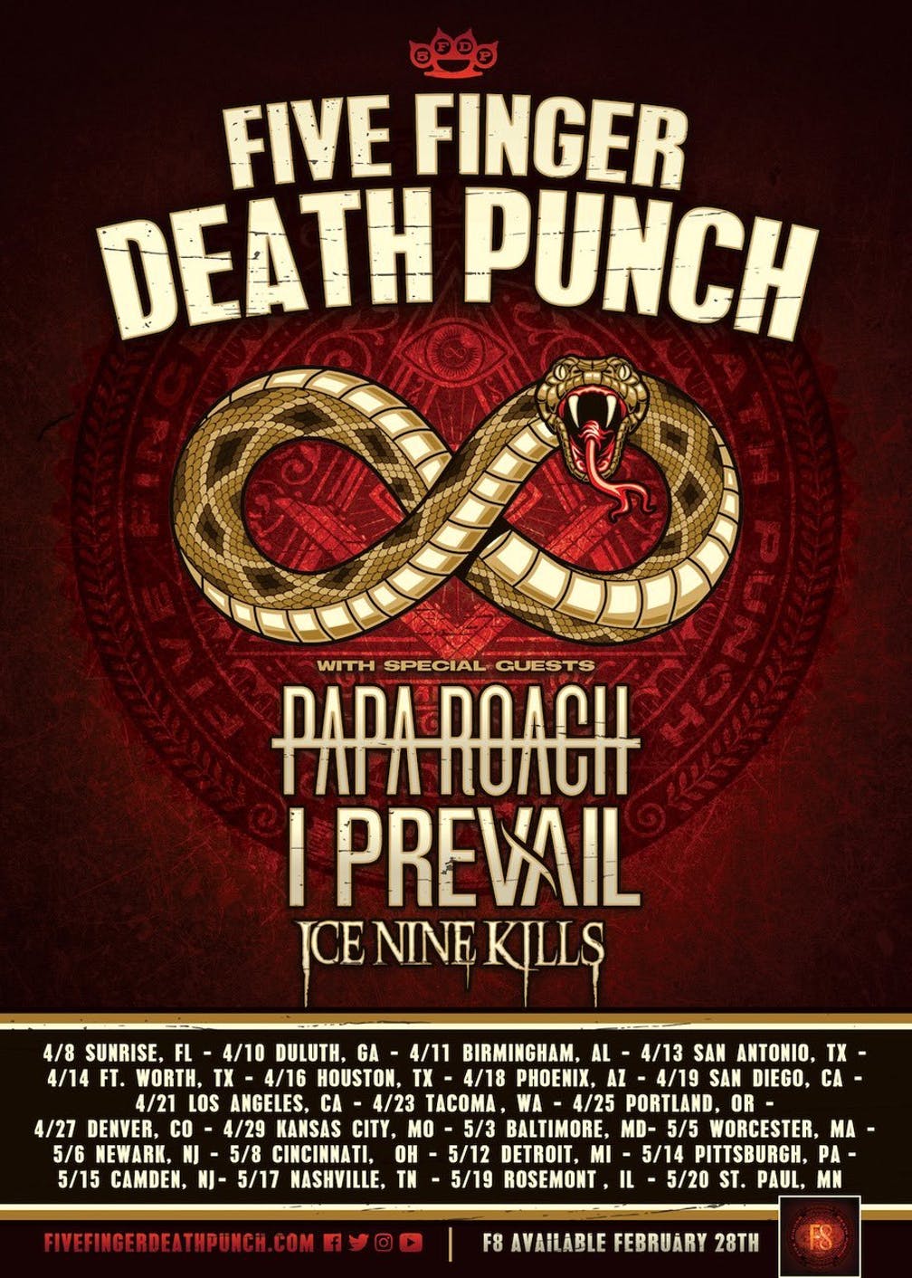 Five Finger Death Punch Have Announced A Tour With Papa Roach, I