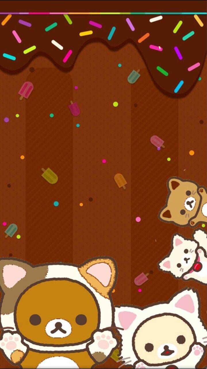 Kawaii Bear Cat Wallpaper by Sarchotic. Cute wallpaper for ipad, Kawaii, Cat wallpaper