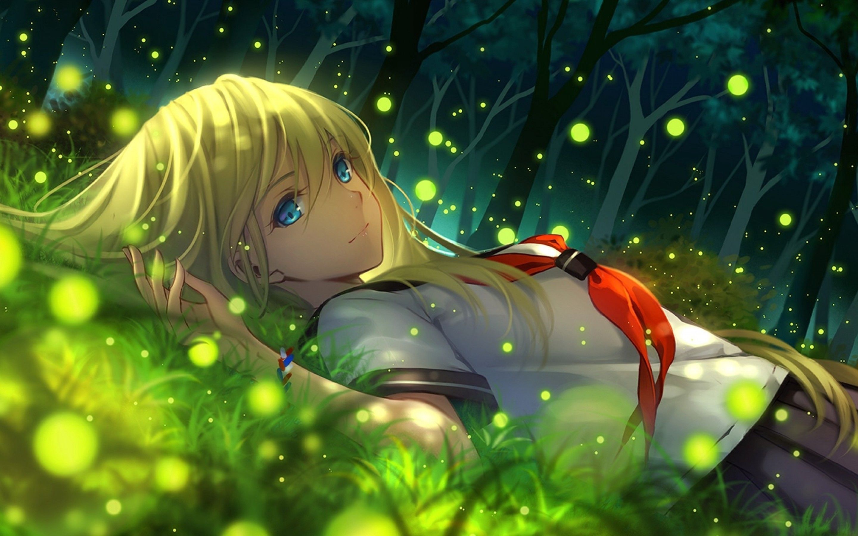 Anime The Forest Of Firefly Lights Wallpapers - Wallpaper Cave