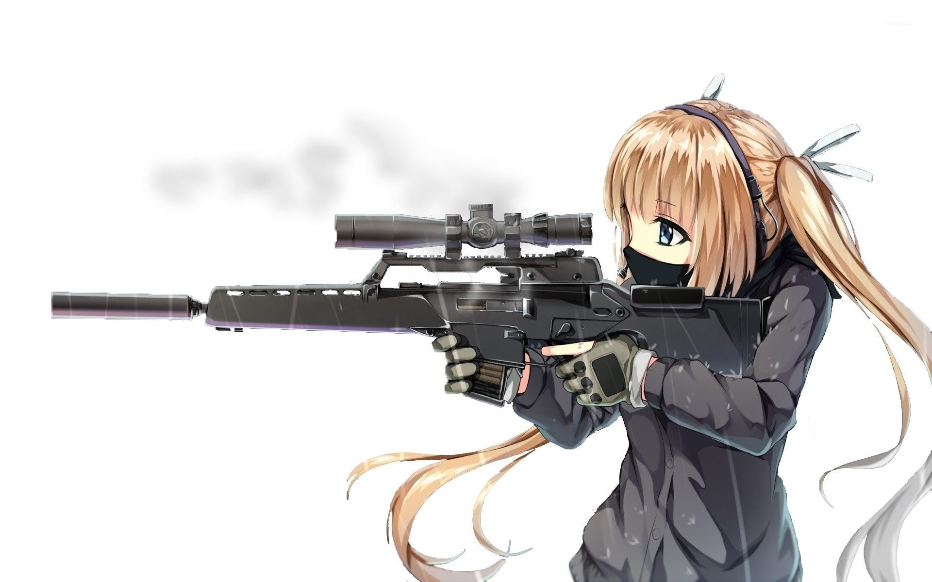 Anime Wallpaper. Sniper girl, HD anime wallpaper, Anime