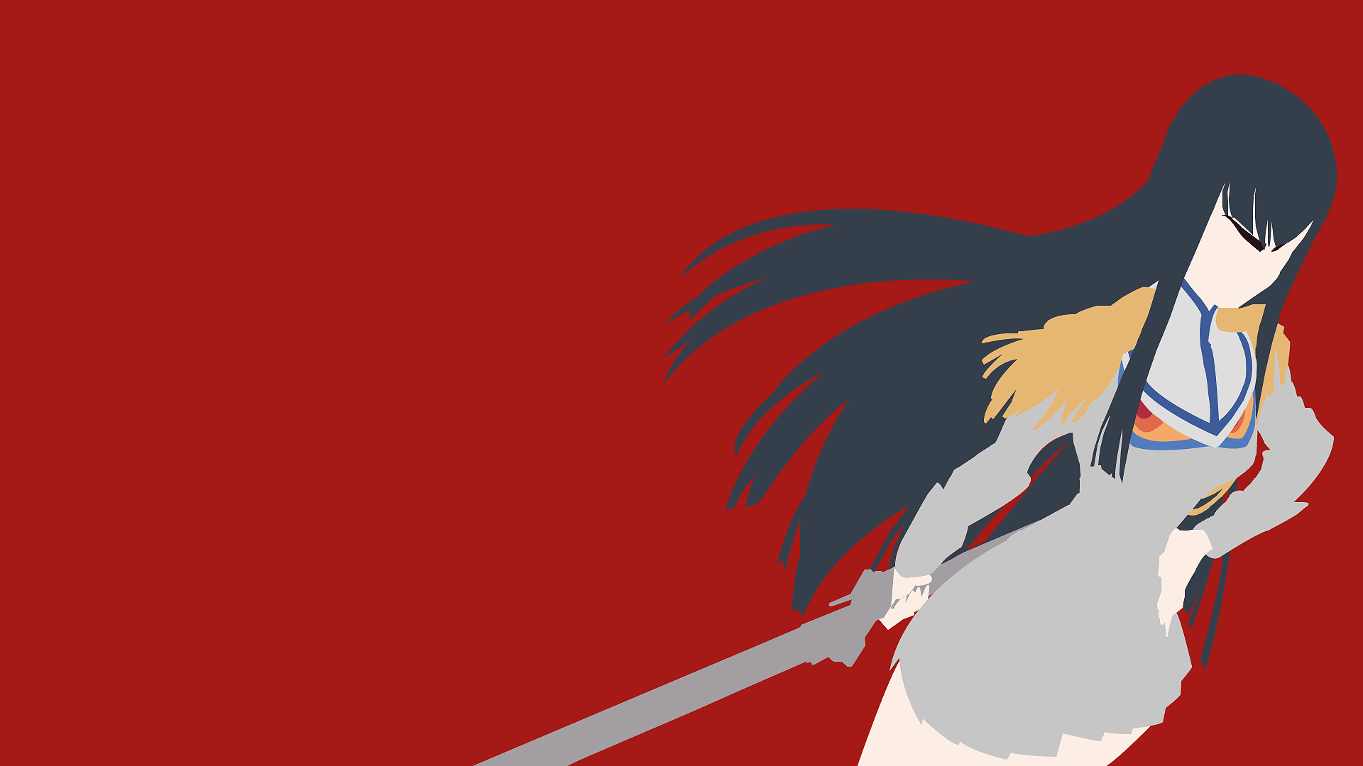 My first Vector Wallpaper(satsuki kiryuin)