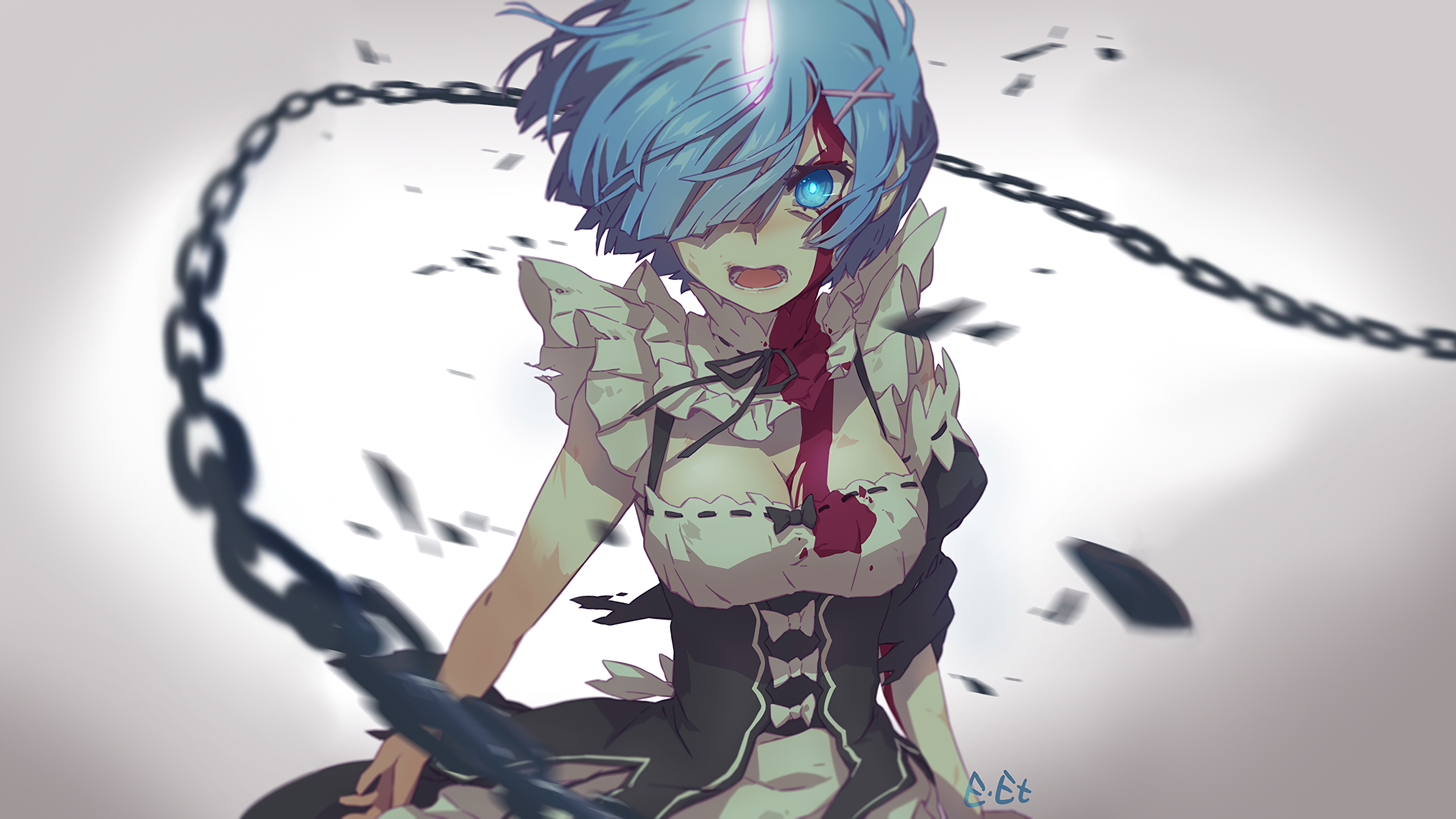 Angry Rem with chains HD Wallpaper. Background Imagex1440