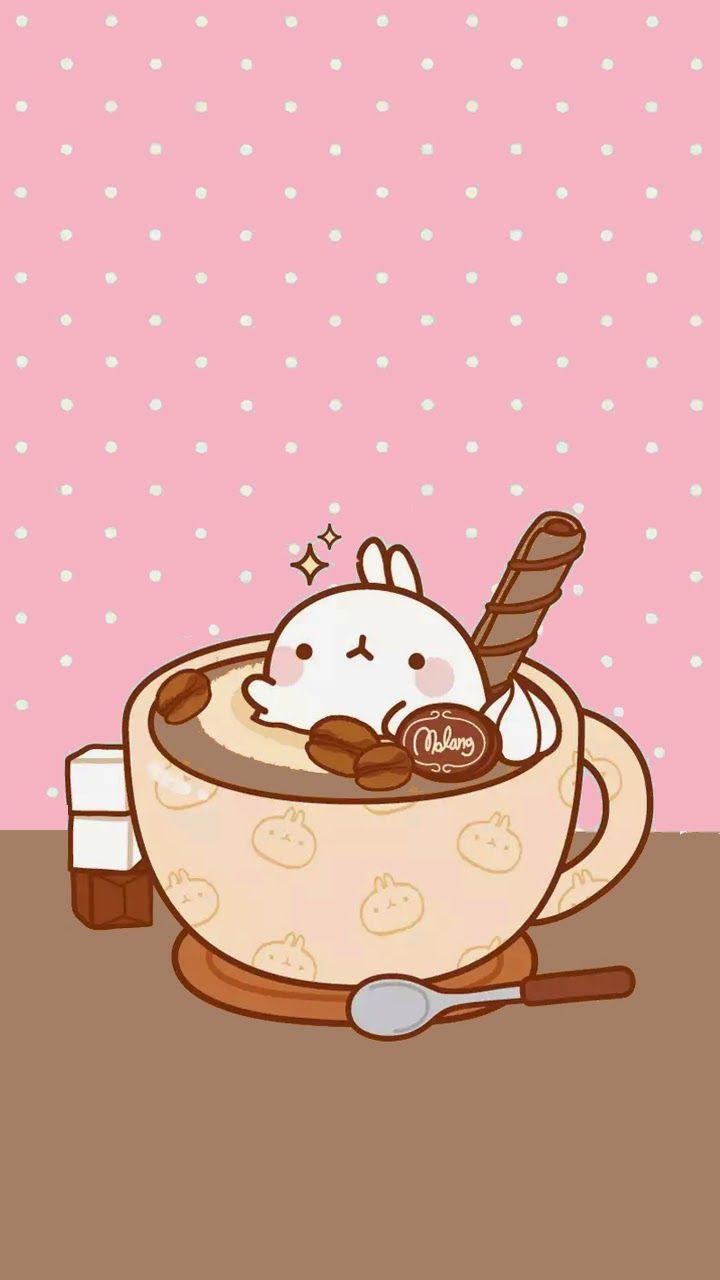Free download LOve Pink Molang Espresso Wallpaper Kawaii Phone