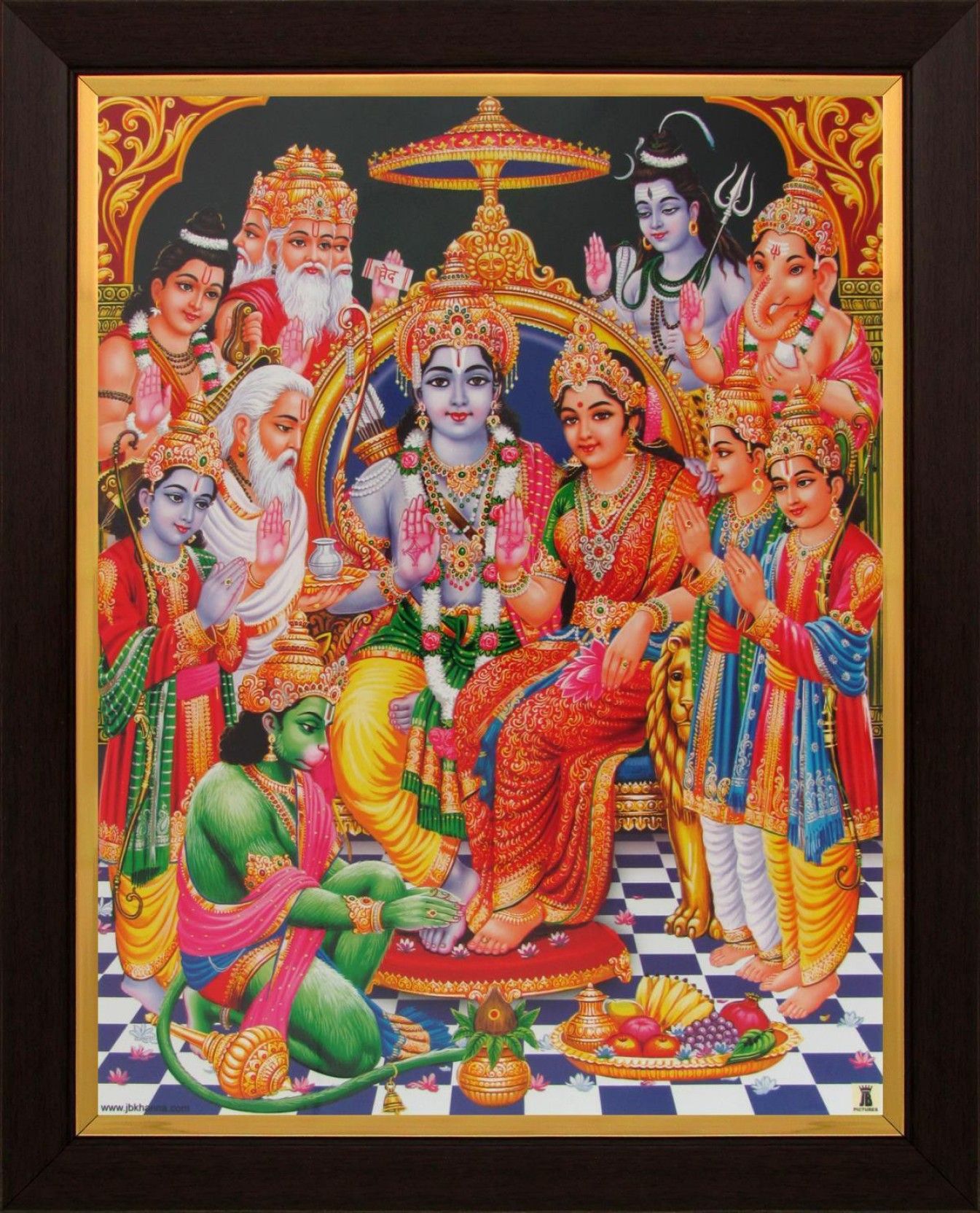 Lord Rama / Shree Ram Darbar Poster Paper Print & Paintings