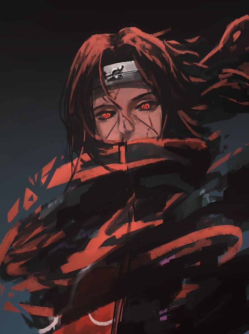 Download Itachi Aesthetic With One Leg Up With Quotes Under Akatsuki Cloud  Wallpaper | Wallpapers.com