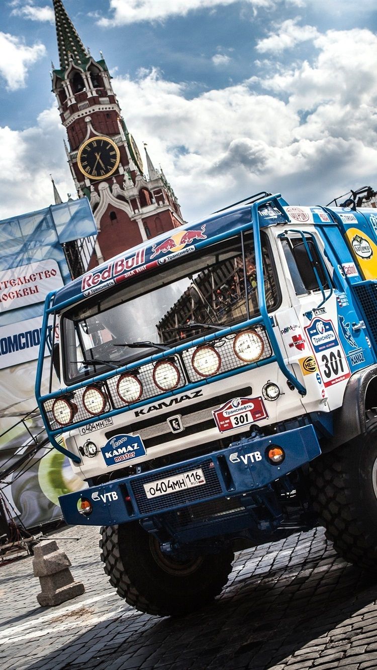 Kamaz Truck, Dakar Rally, Moscow, Sky Clouds 750x1334 IPhone 8 7 6