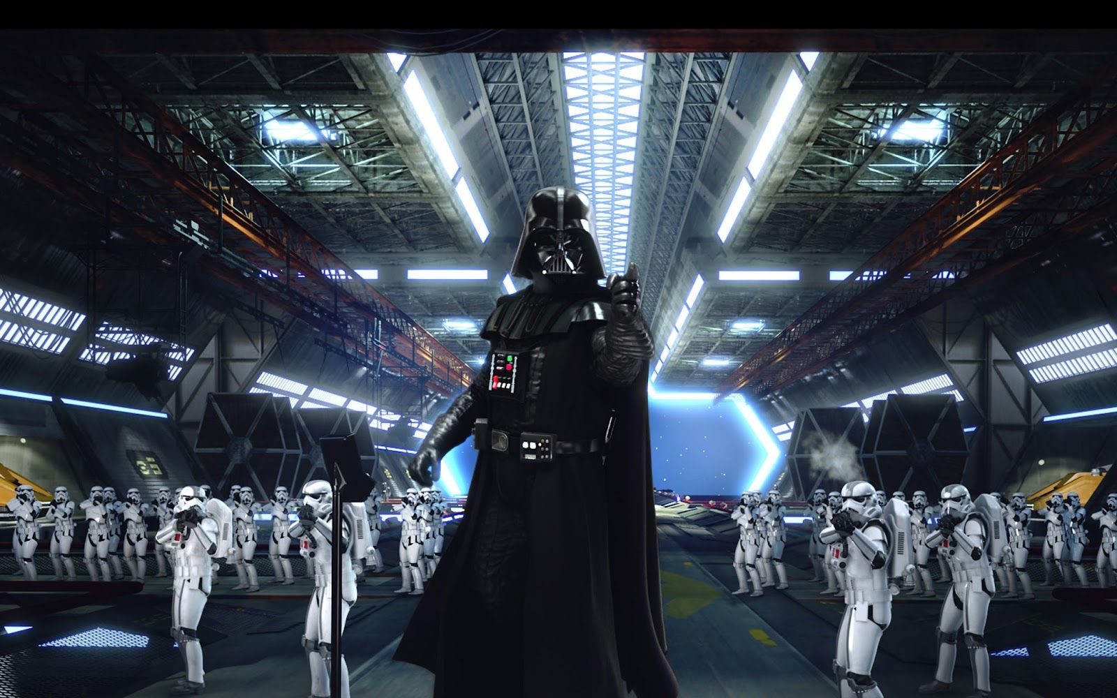 Darth Vader And Clone Troopers Wallpaper