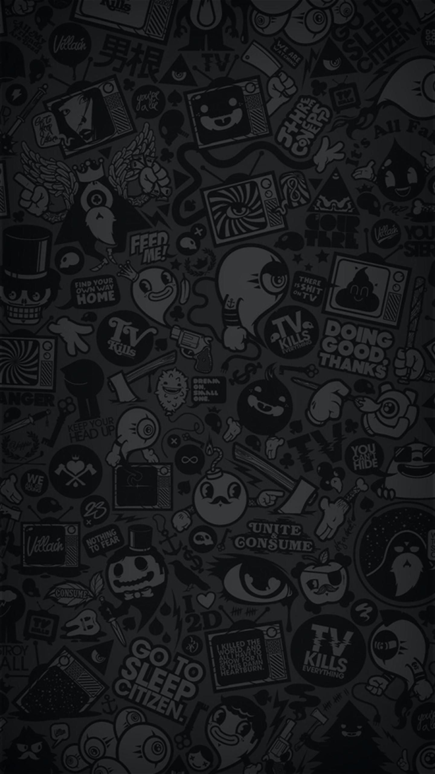 Cartoon Dark. Android wallpaper black, Dark wallpaper, Edgy wallpaper