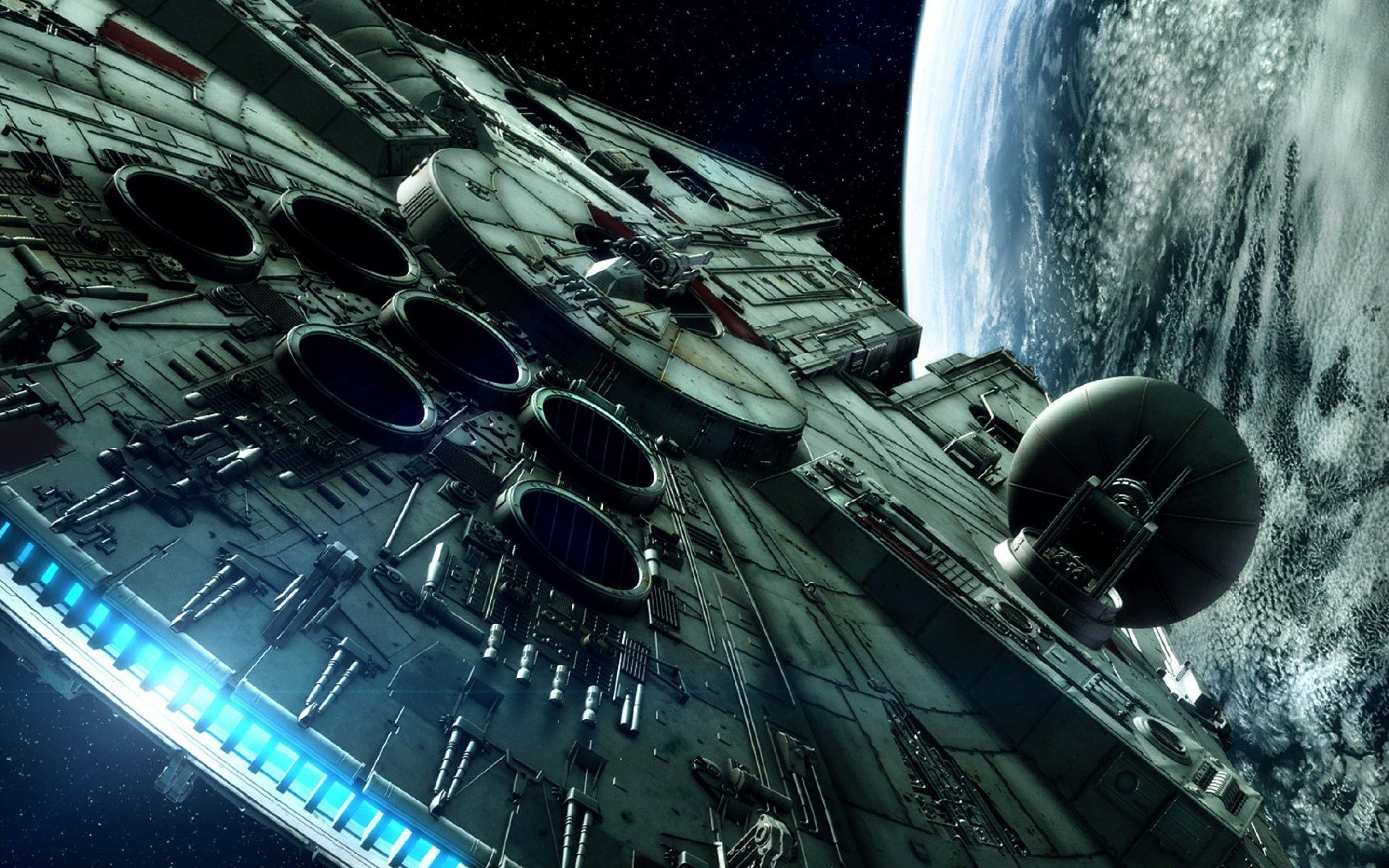 Star Wars Millenium Falcon Spaceship HD Wallpaper 1800x2880