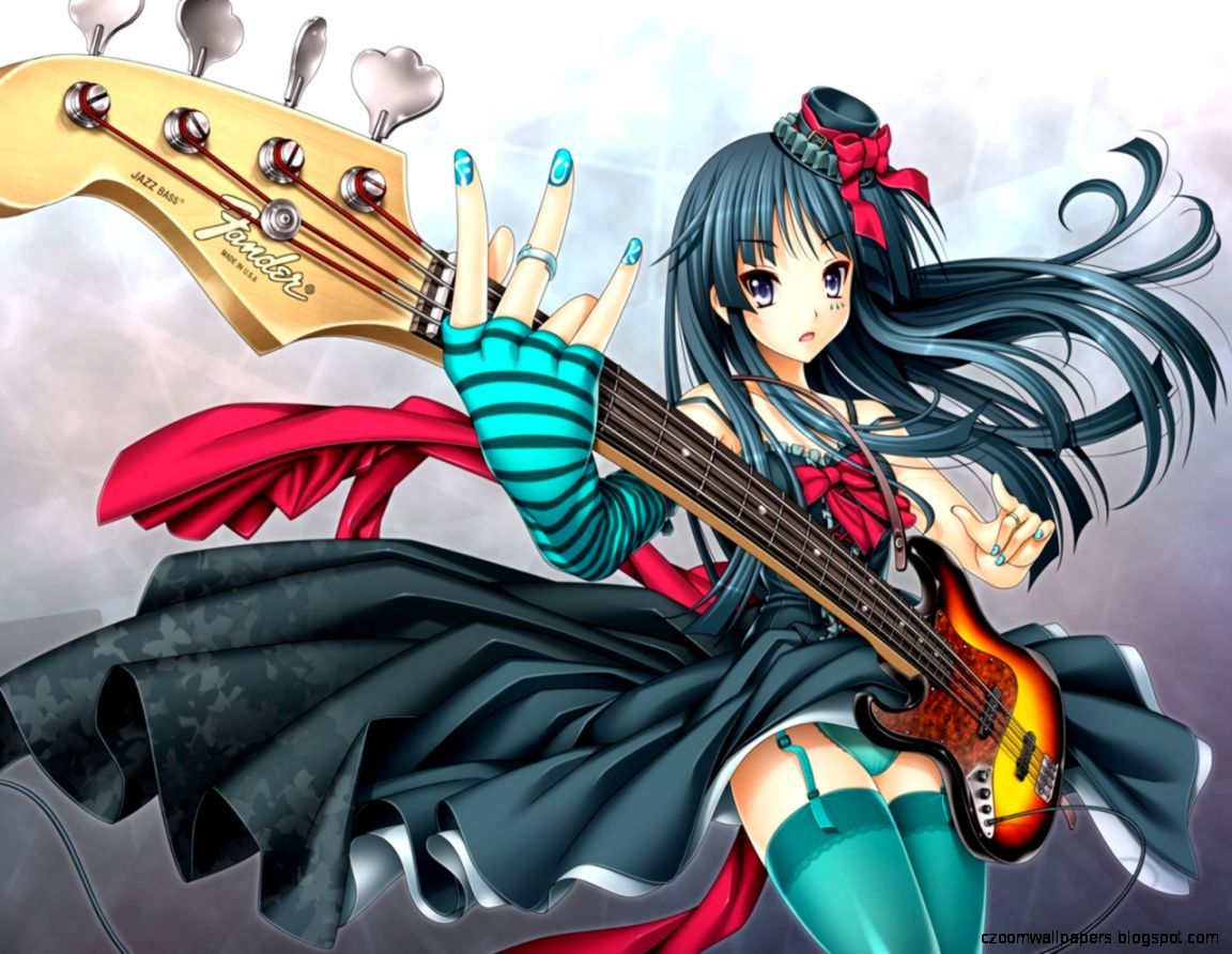Cute Anime Girl With Guitar