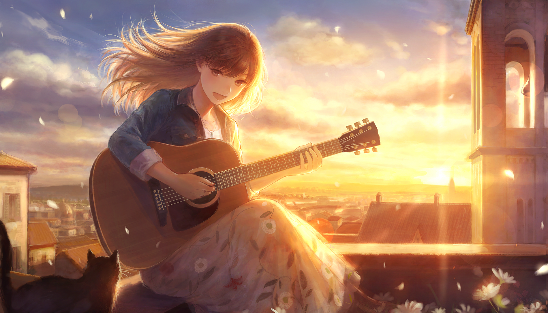 Anime Girl Guitar Wallpapers - Wallpaper Cave