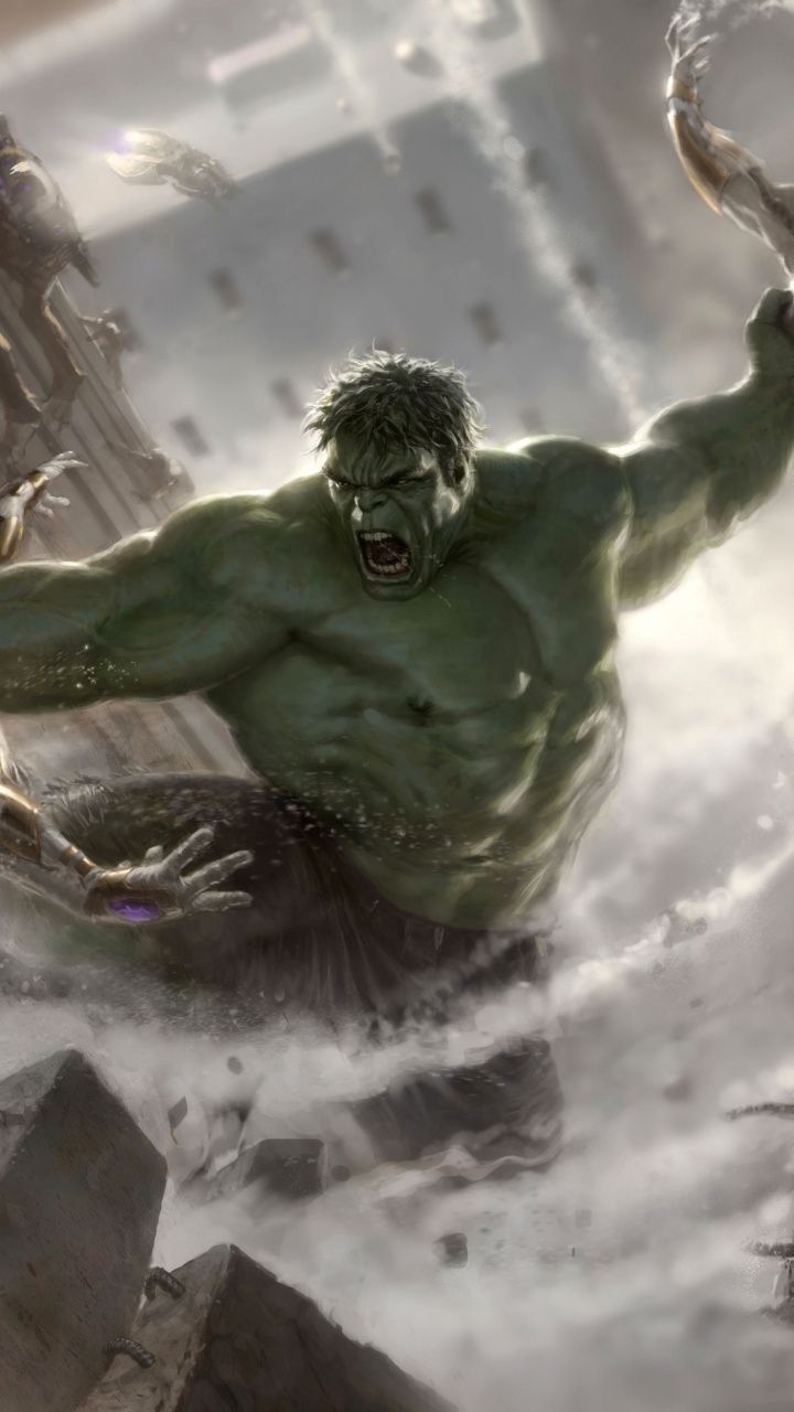 Jaw Dropping Wallpaper Angry Hulk And Robots, Avengers: Age