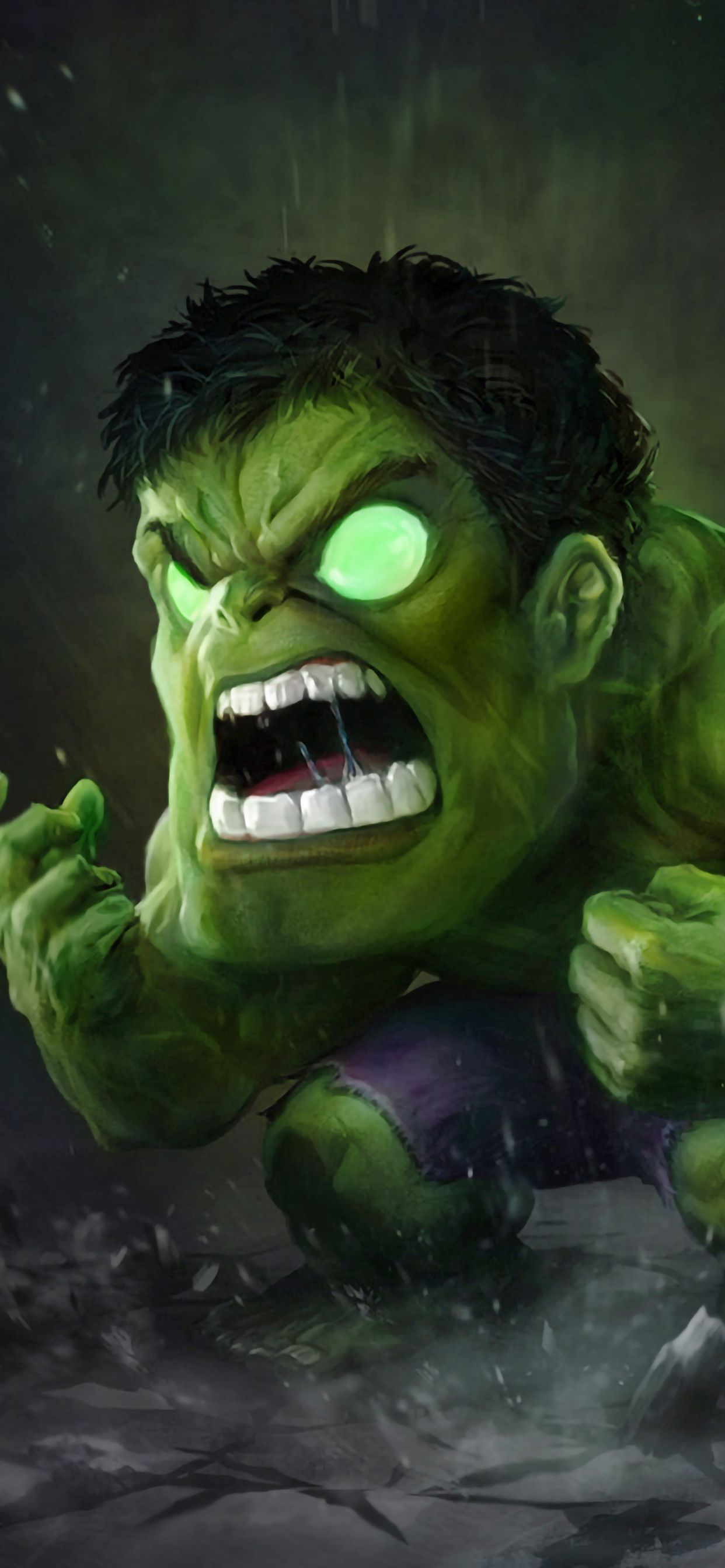 Small Angry Hulk iPhone XS MAX Wallpaper, HD Superheroes