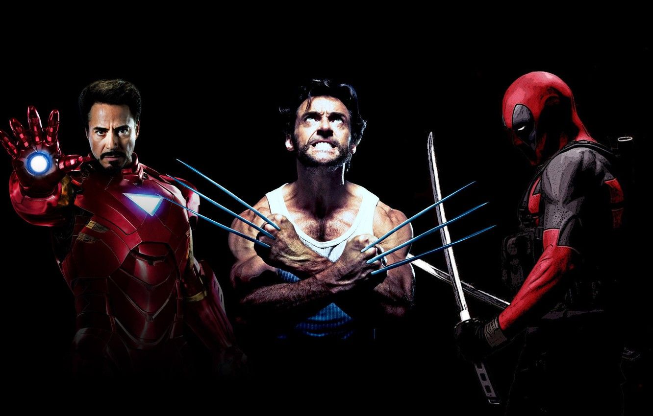 Wallpaper iron man, deadpool, superheroes, Wolverine, Logan, Tony stark image for desktop, section фильмы