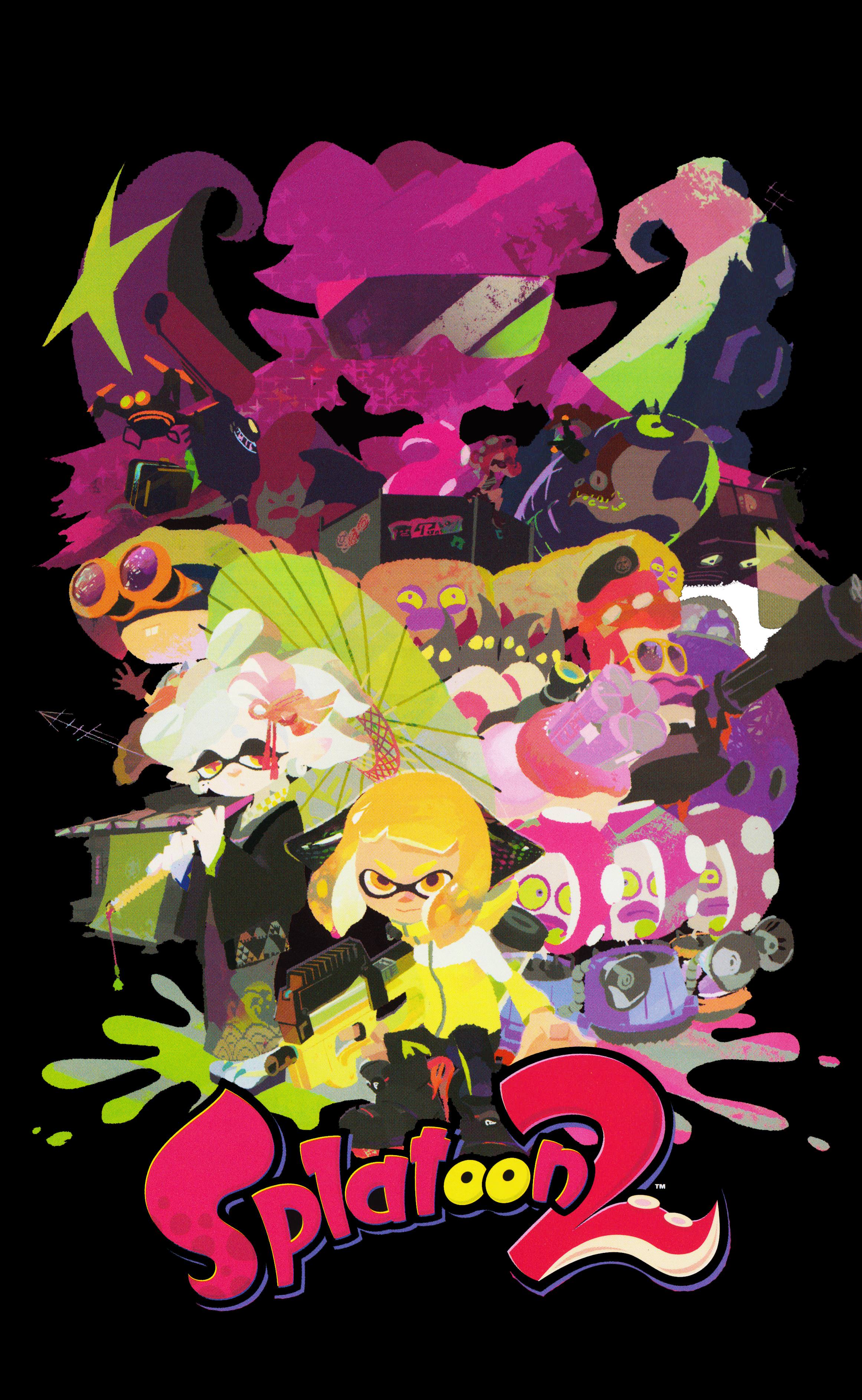 Splatoon 2 phone wallpaper I made out of scans i did
