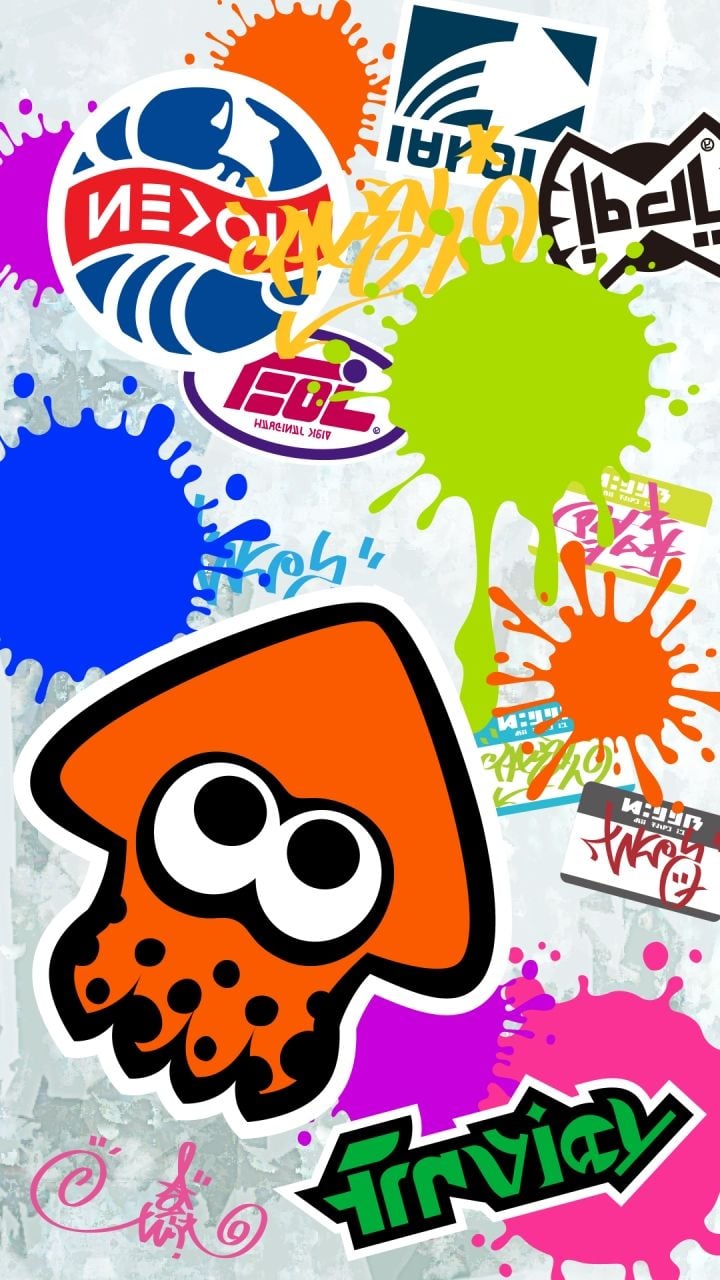 Splatoon's LINE account shares two phone background