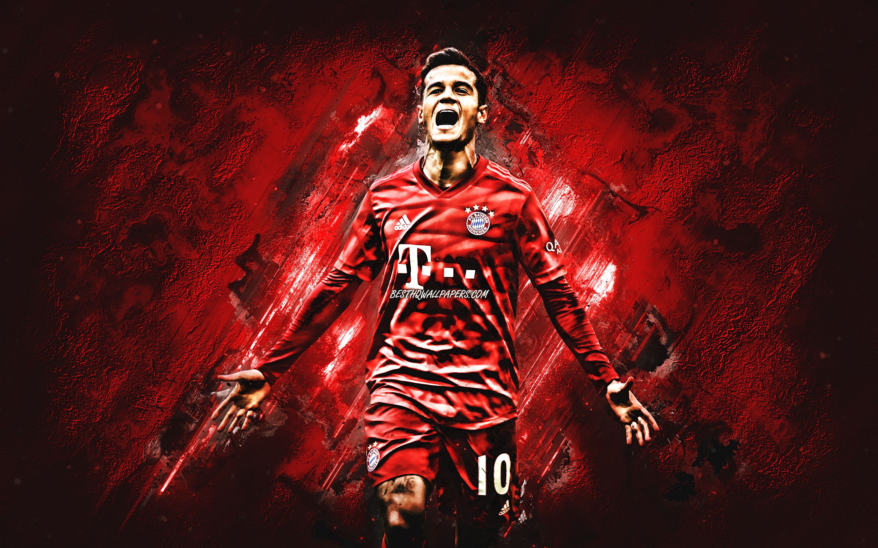 Download wallpaper Philippe Coutinho, FC Bayern Munich, Brazilian
