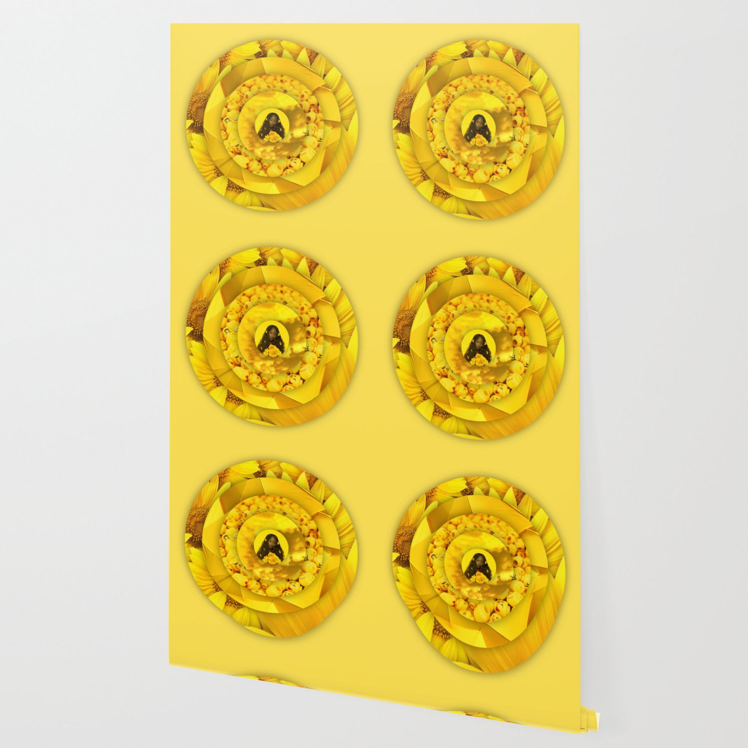 Yellow circle aesthetic rings Wallpaper