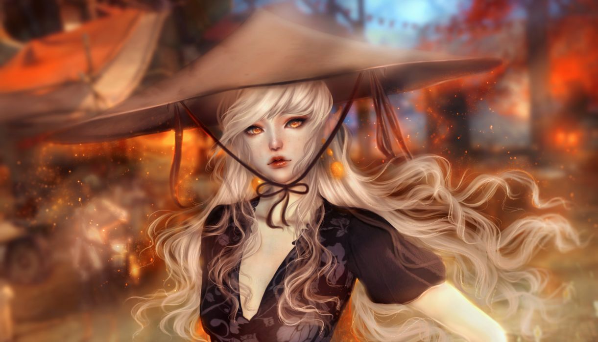 3d graphics anime girls home beautiful fire nature fantasy