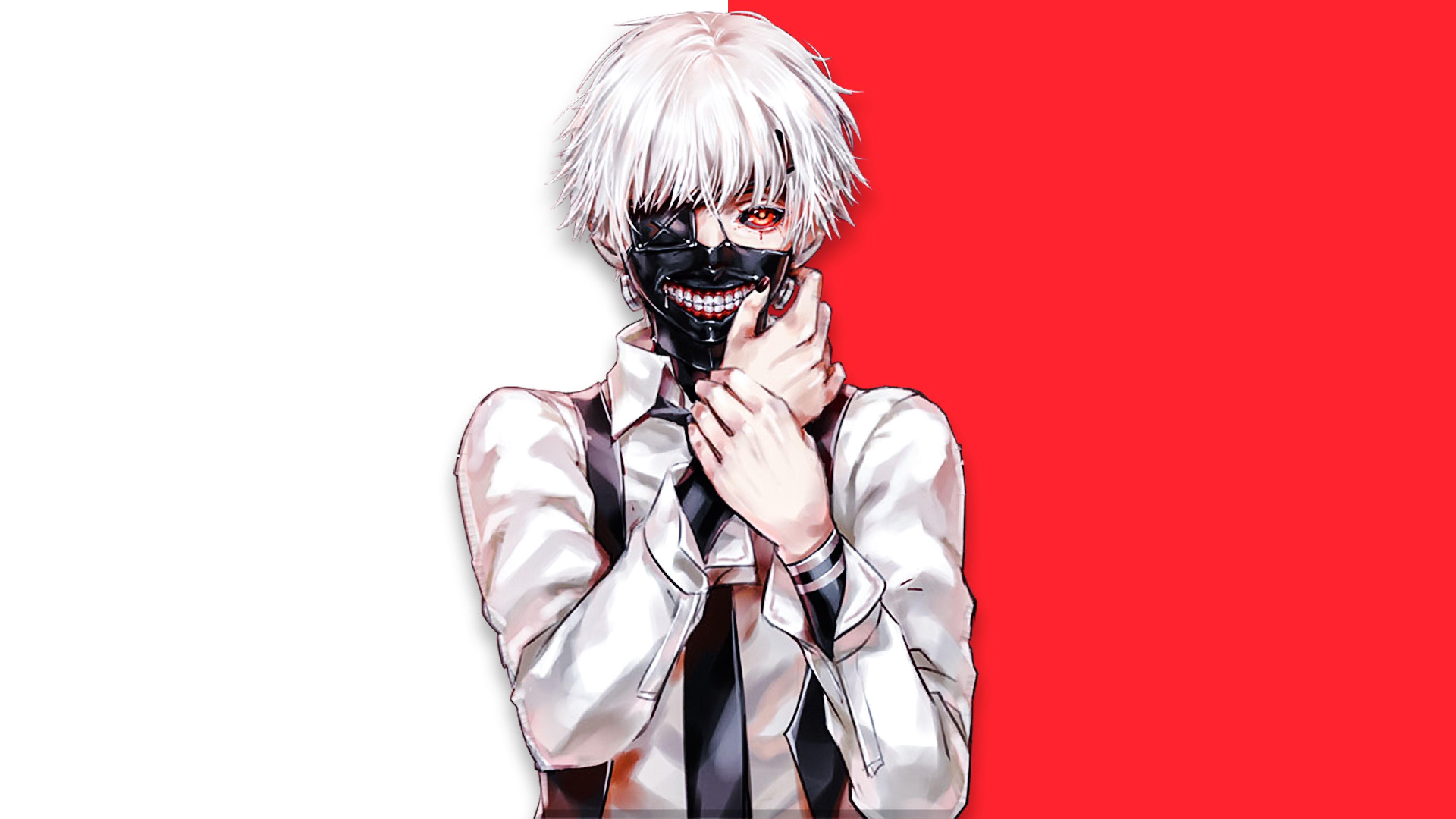 Download wallpaper 3840x2160 tokyo ghoul, artwork, ken kaneki