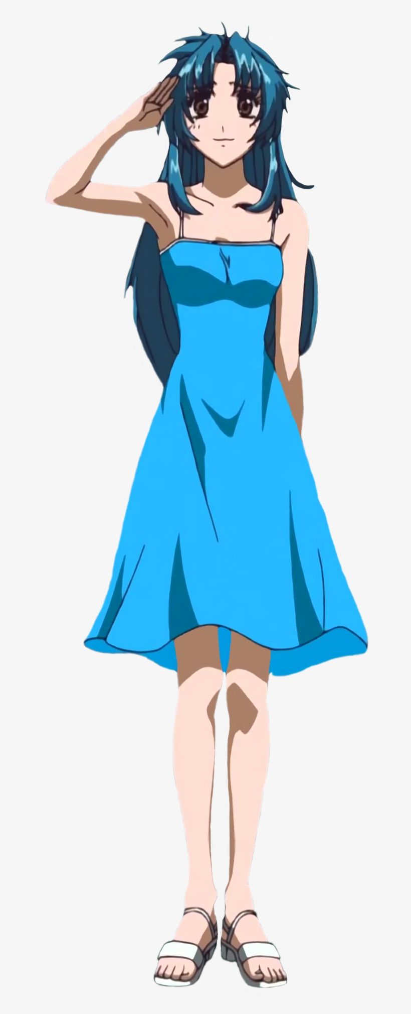 Kaname Chidori Metal Panic Chidori Blue Dress Transparent
