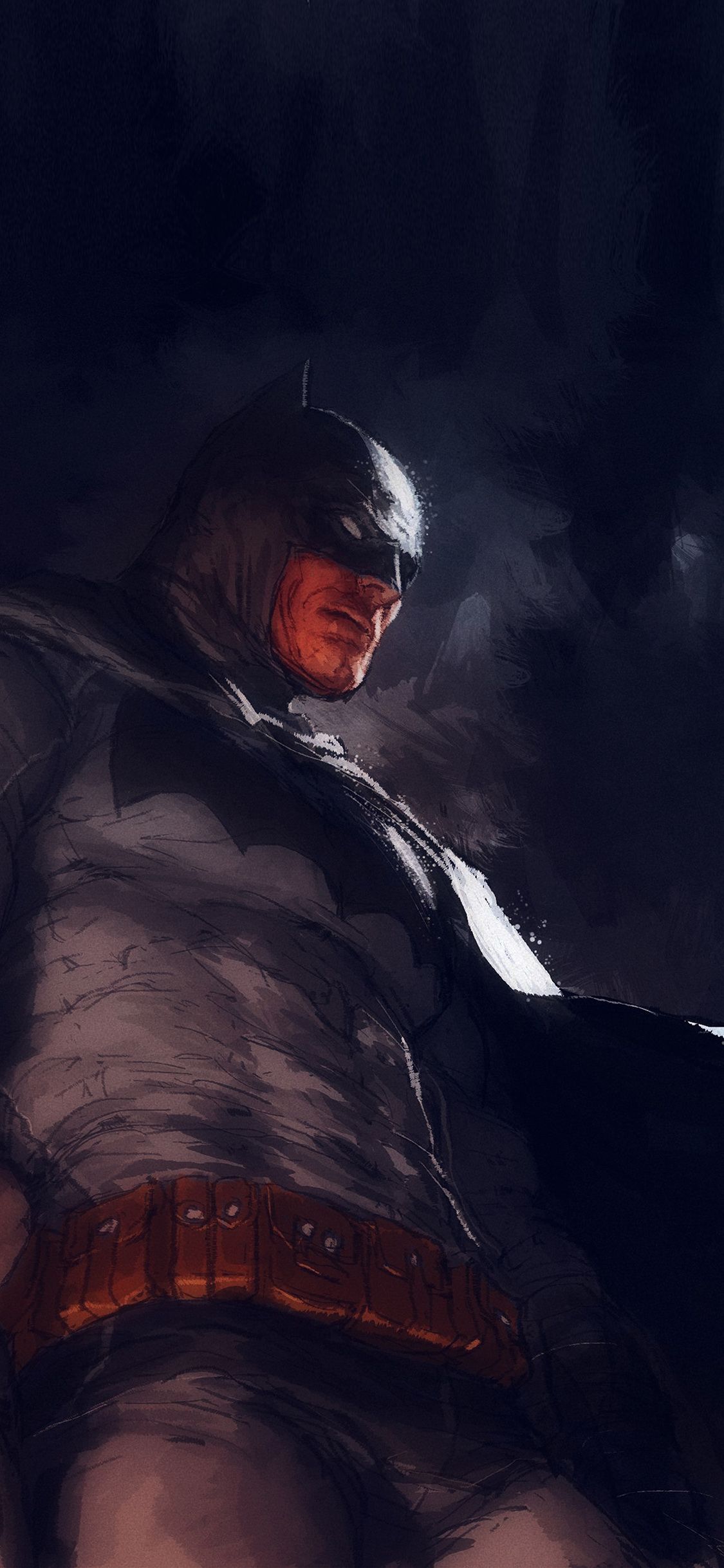 iPhone wallpaper. batman art illustration
