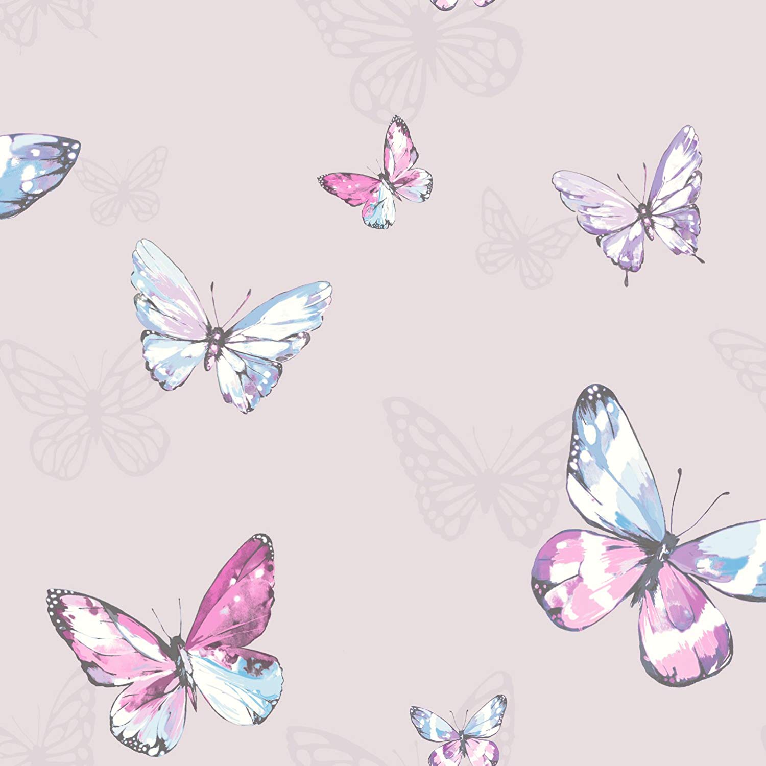 Holden Amelia Butterflies Wallpaper Pink 98870