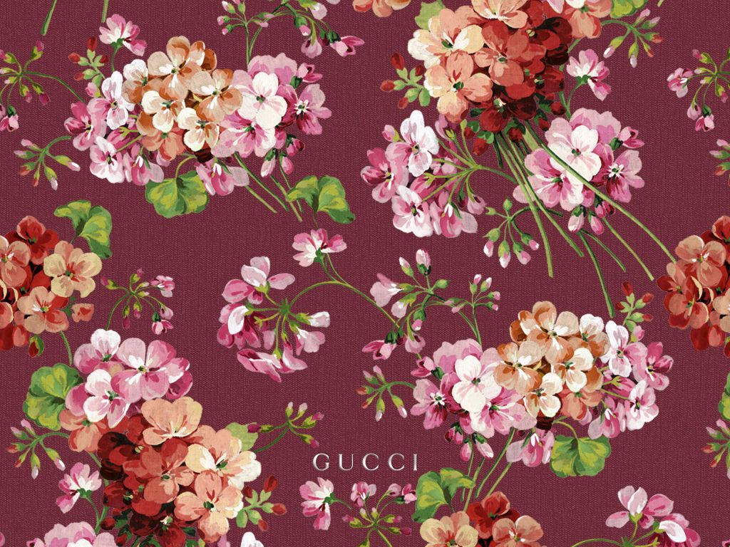 Gucci Print Wallpaper Flowers, HD Wallpaper & background