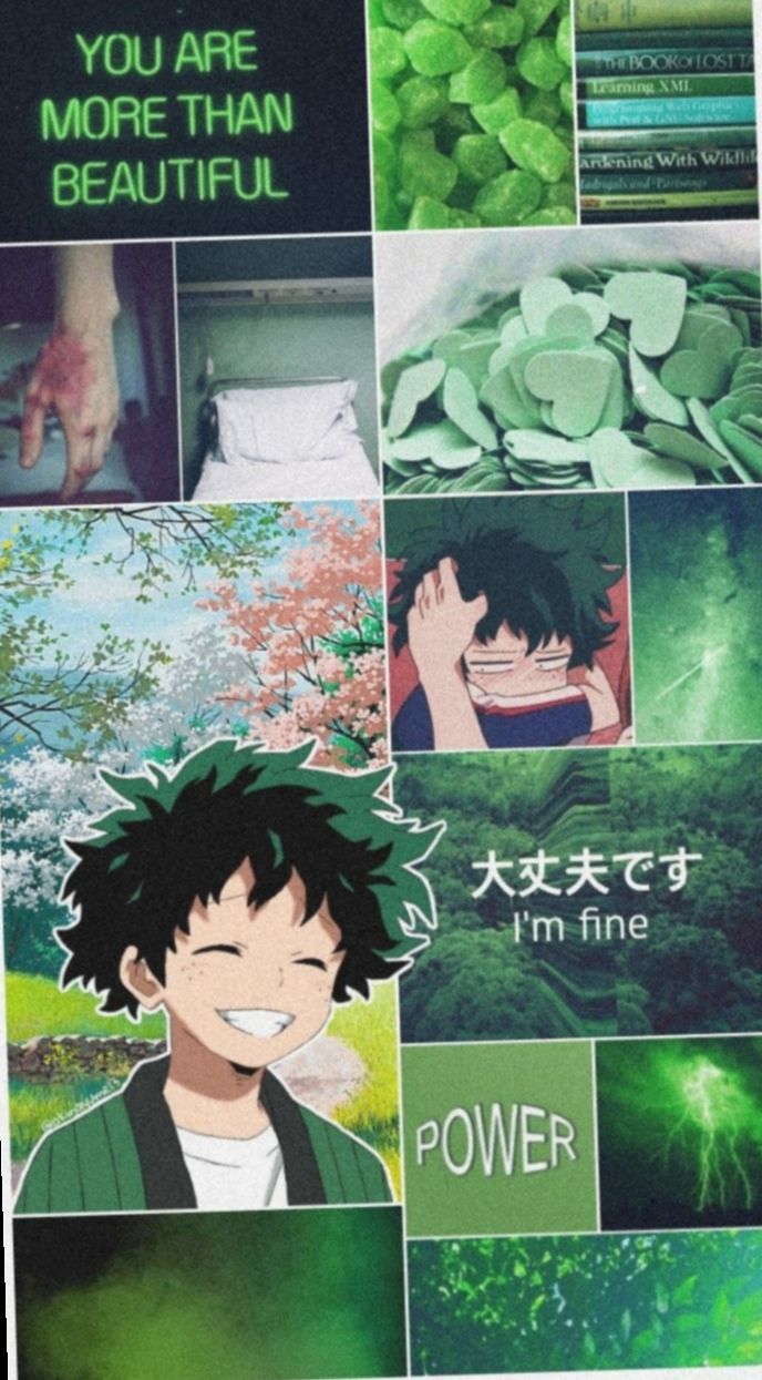 Anime Aesthetic Wallpaper Green #mha #myheroacademia