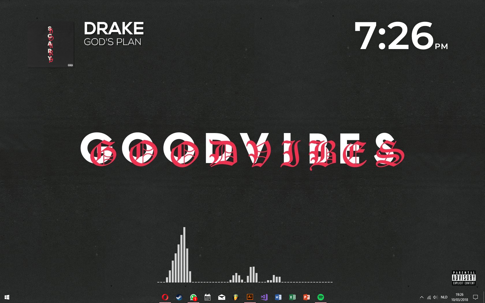 Scary Hours themed desktop